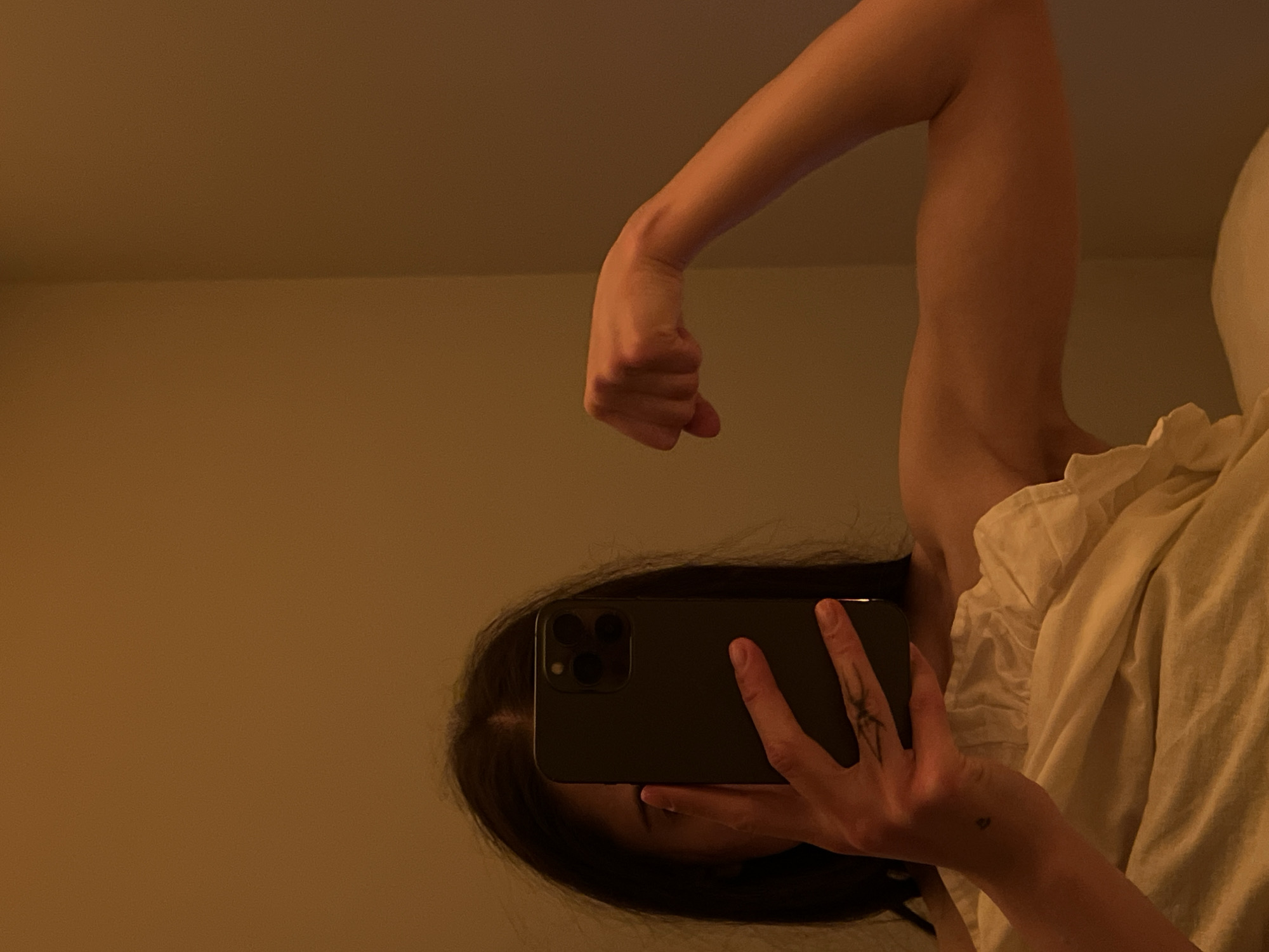 Person documents private moment with selfies in Ternopil bedroom