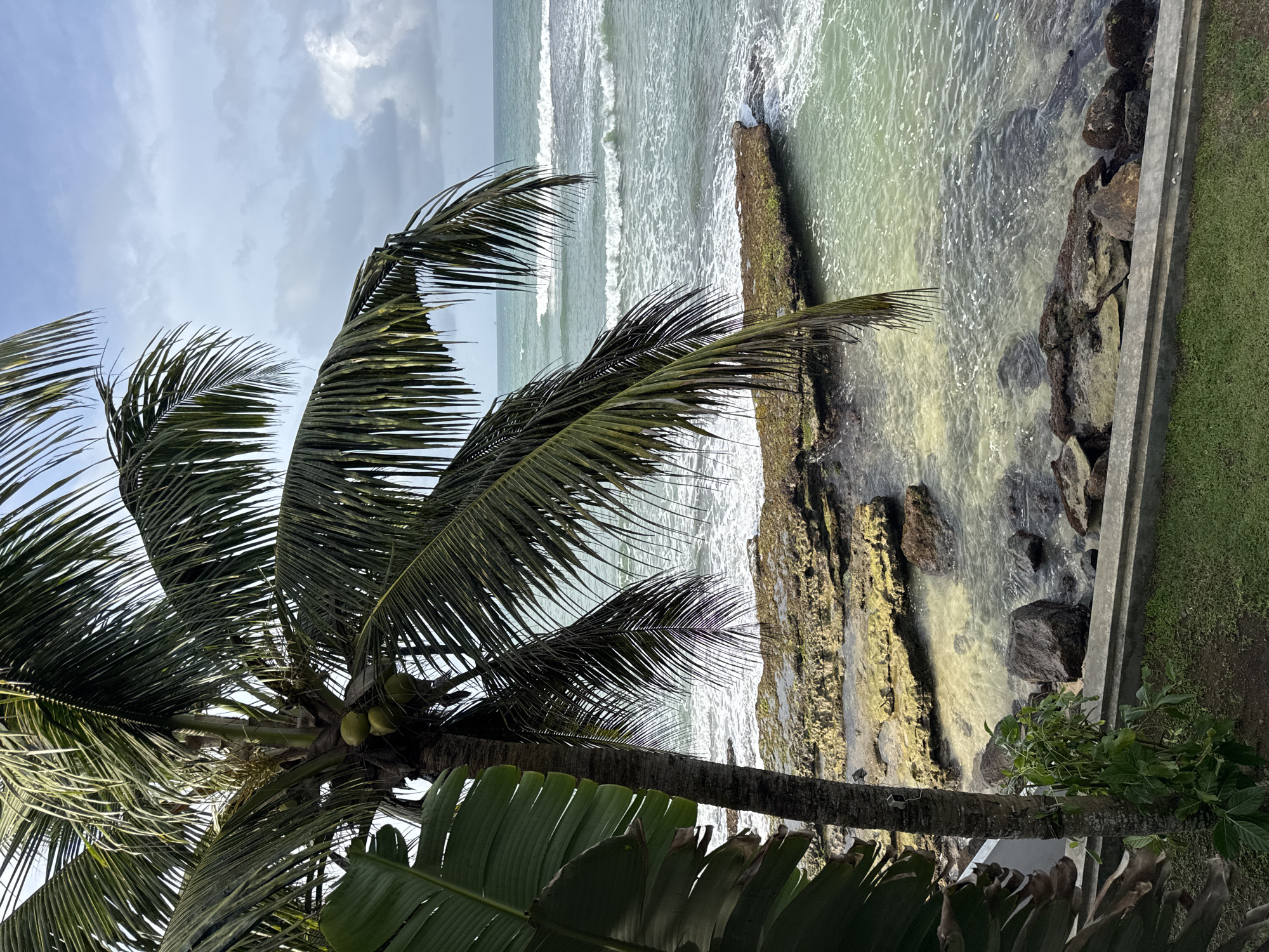 Coastal morning at Goviyapana's rocky shoreline, Sri Lanka