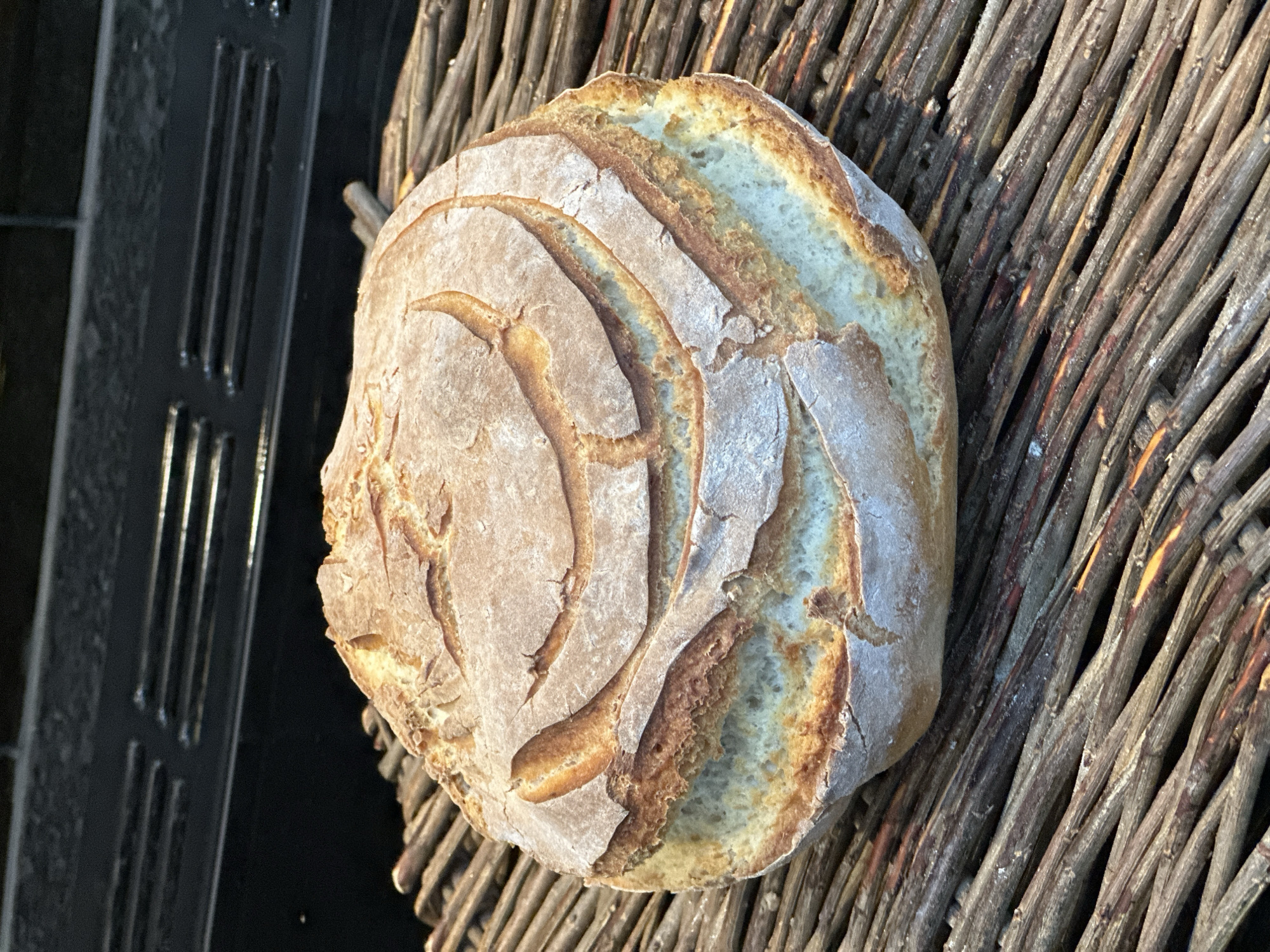 Artisanal bread with decorative crust documented in Tunbridge Wells