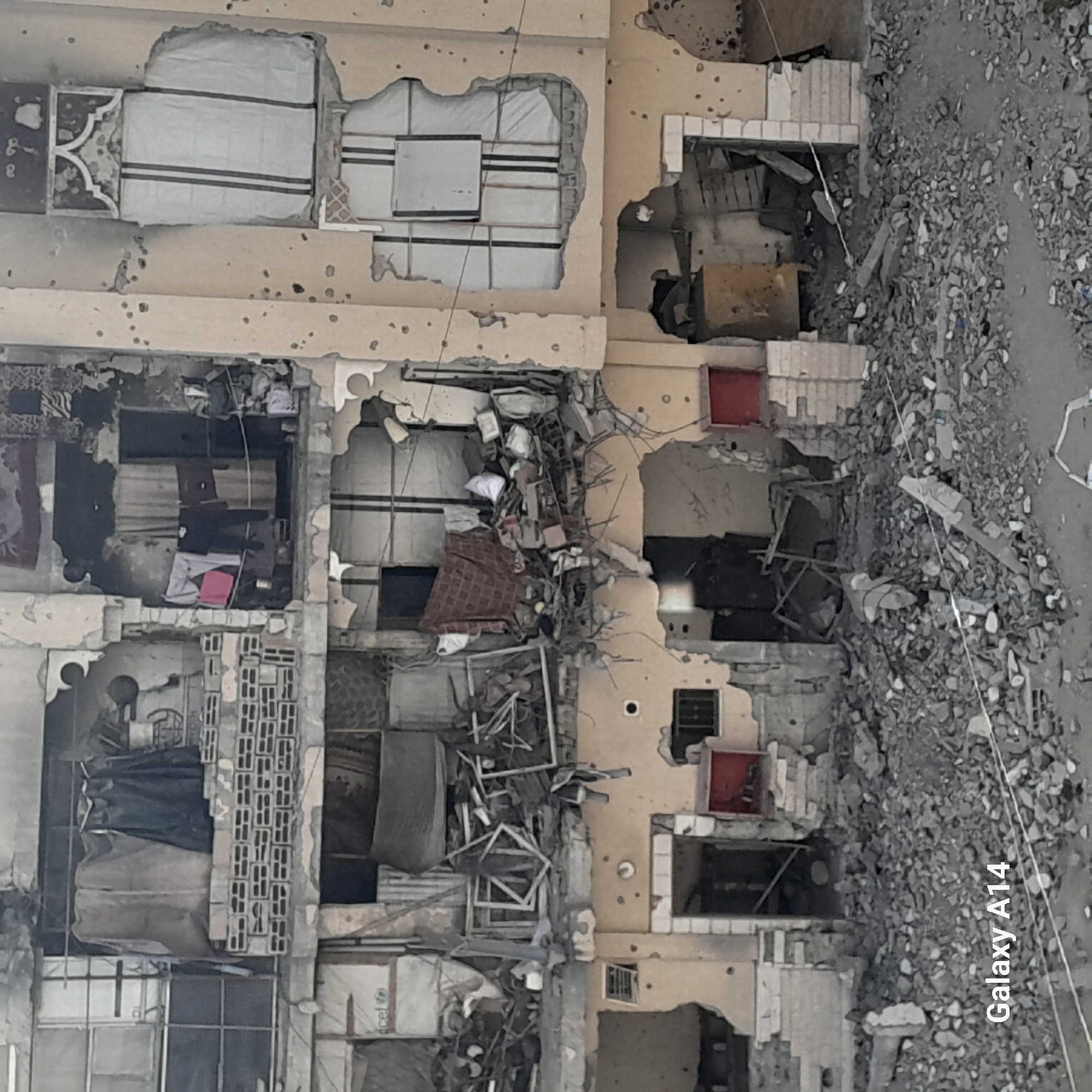 Aerial documentation captures widespread structural damage in Khan Yunis