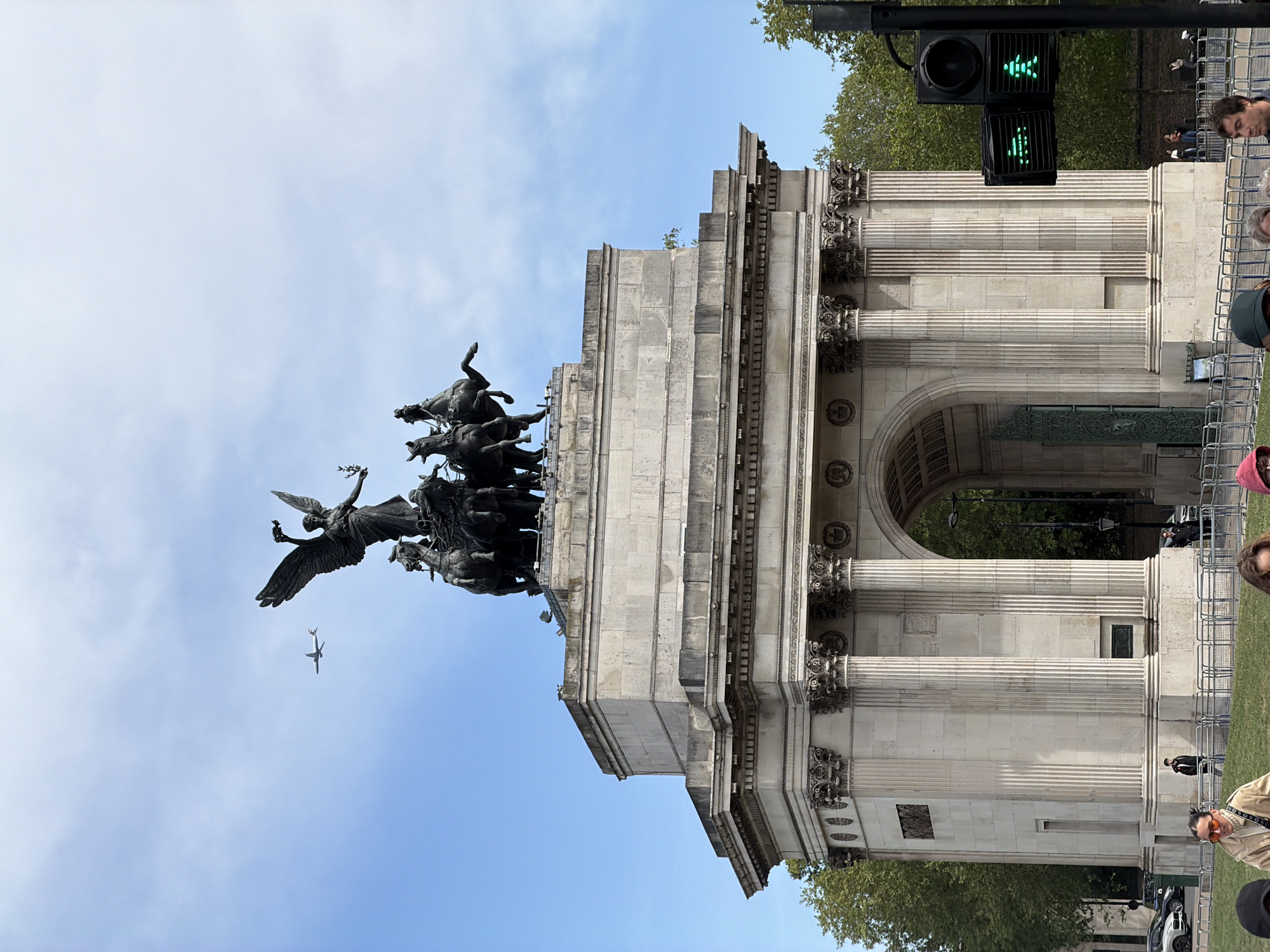 Wellington Arch documented in clear London daylight