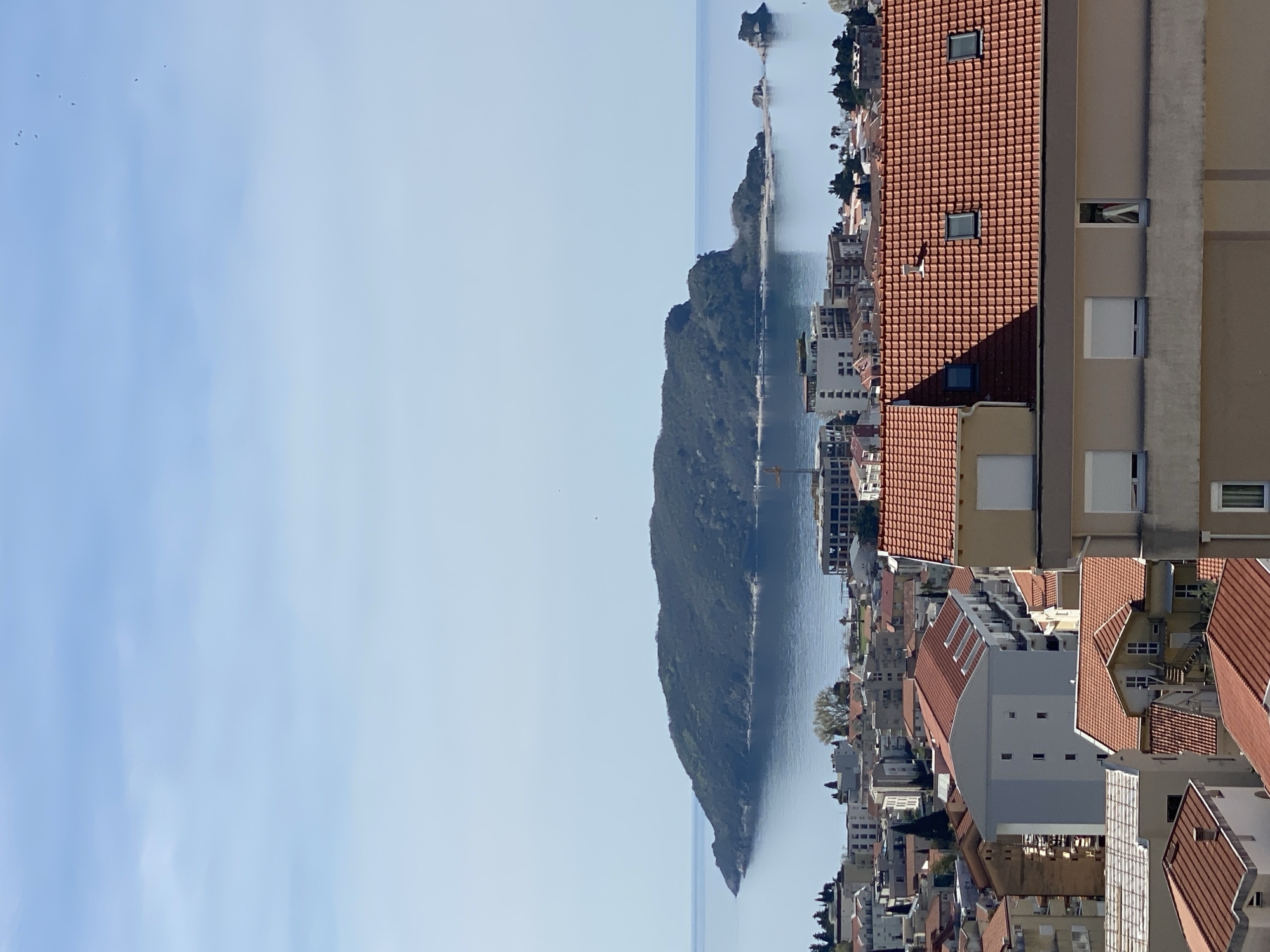 Spring morning documented in Budva, Montenegro coastal scenes