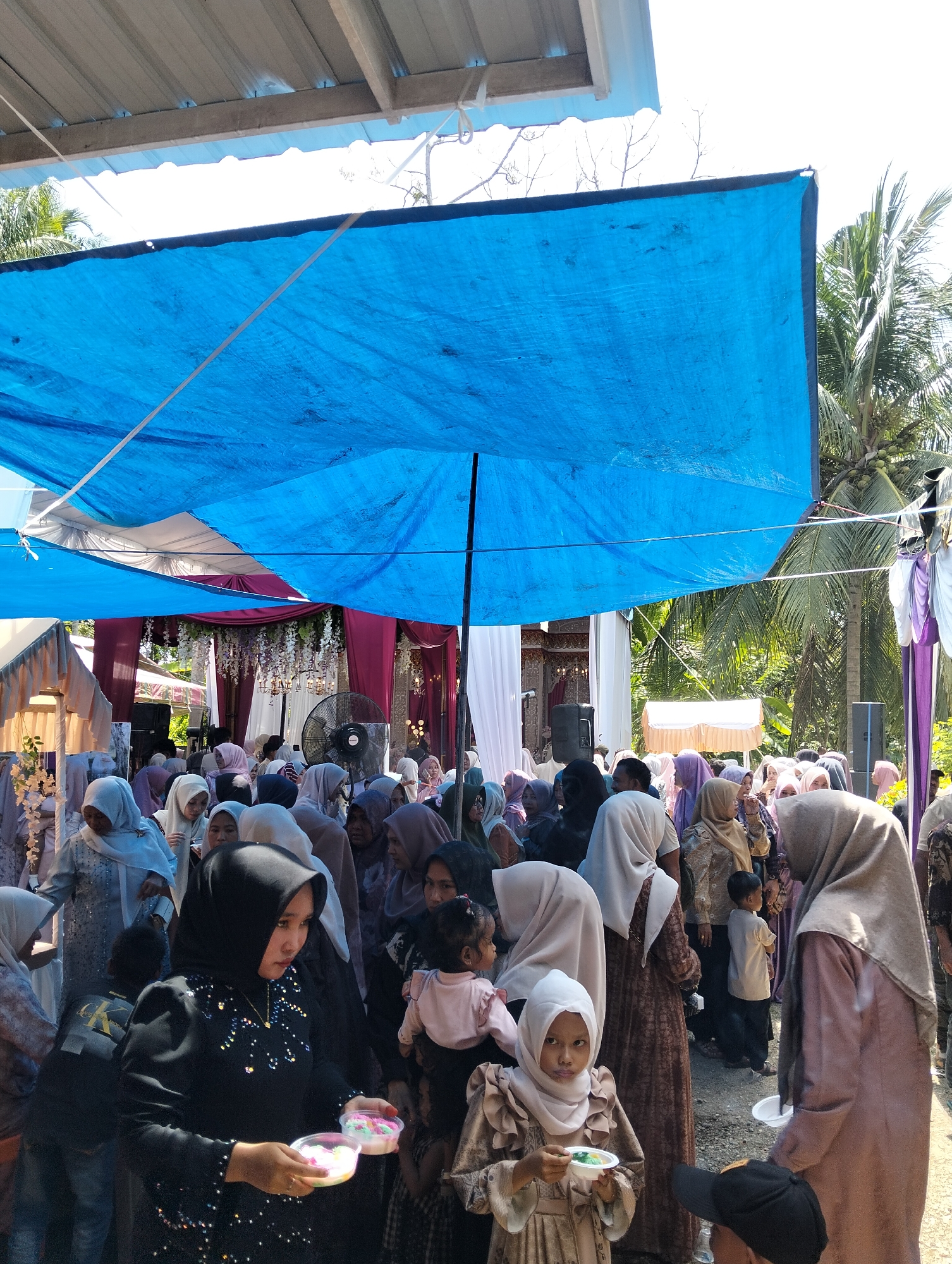 Wedding celebration underway in Pulonga, Indonesia
