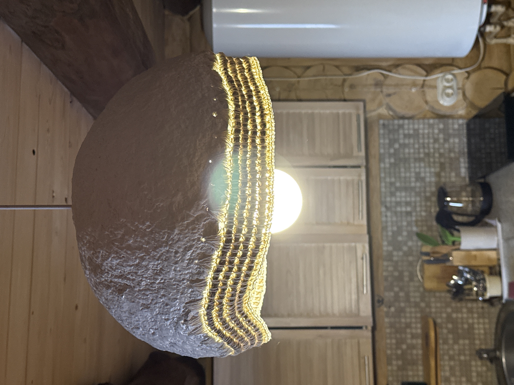 Early morning interior documentation of rustic building in Tyulyuk
