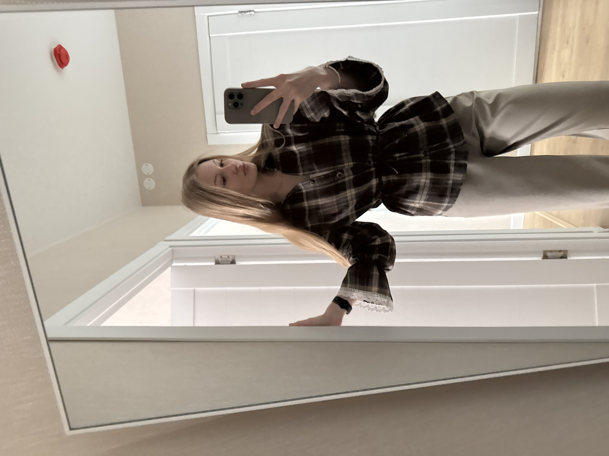 Woman documents daily moments through selfies in Perm, Russia