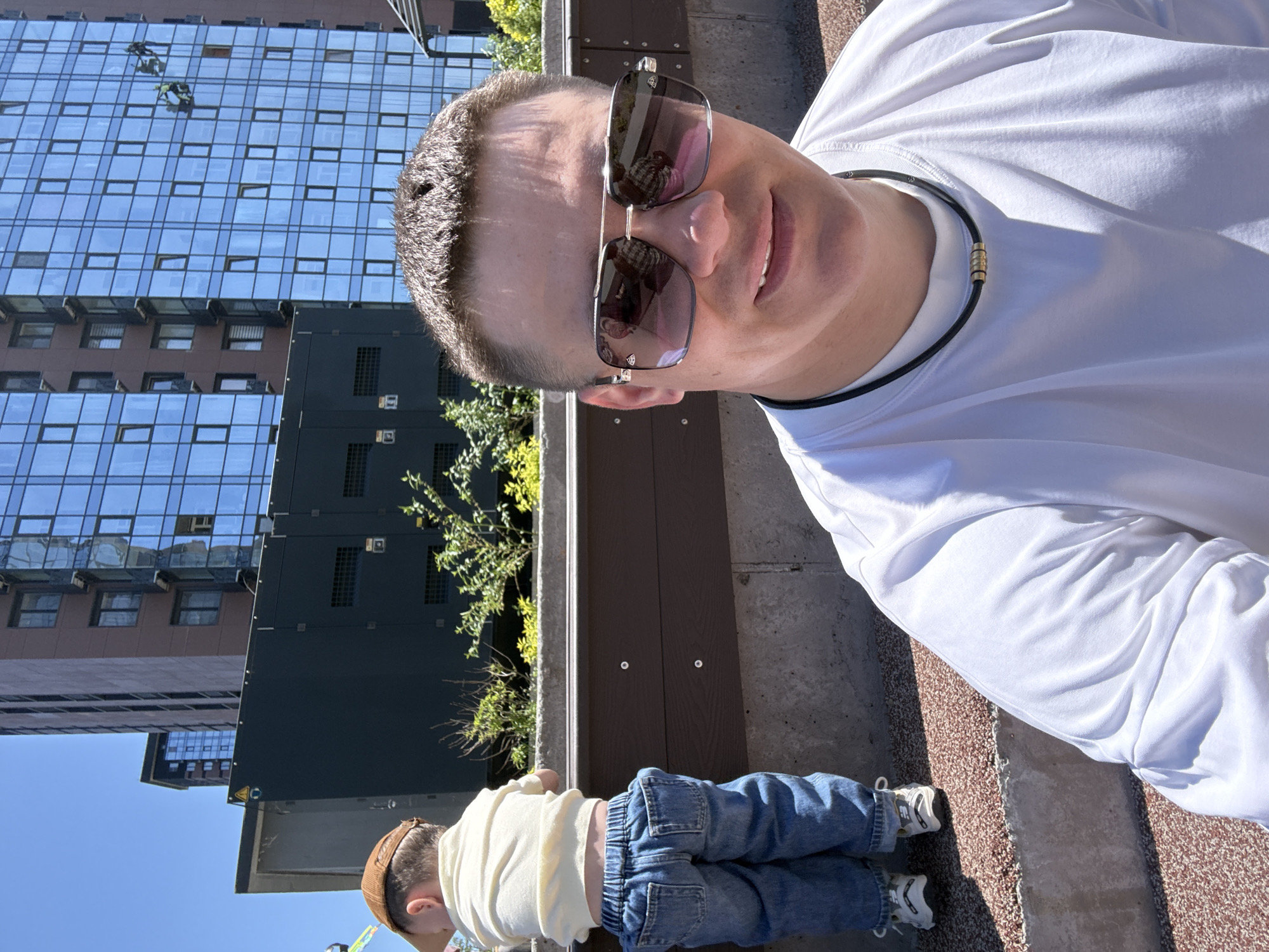 Father and son enjoy casual outing in Vladivostok