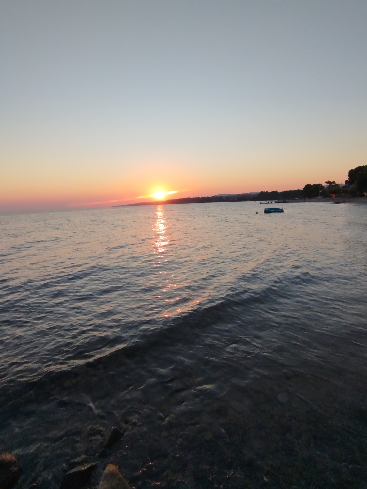 Golden hour along the Aegean coast in Sithonia, Greece