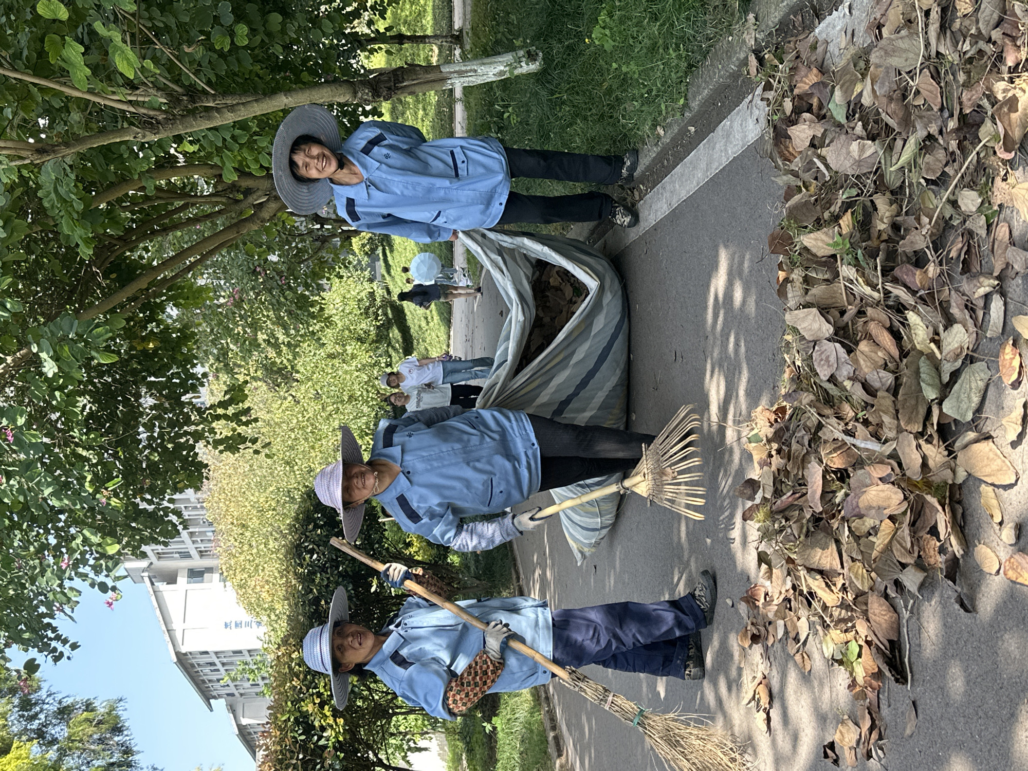 Morning cleanup and pedestrian activity observed in Jiangjin, China