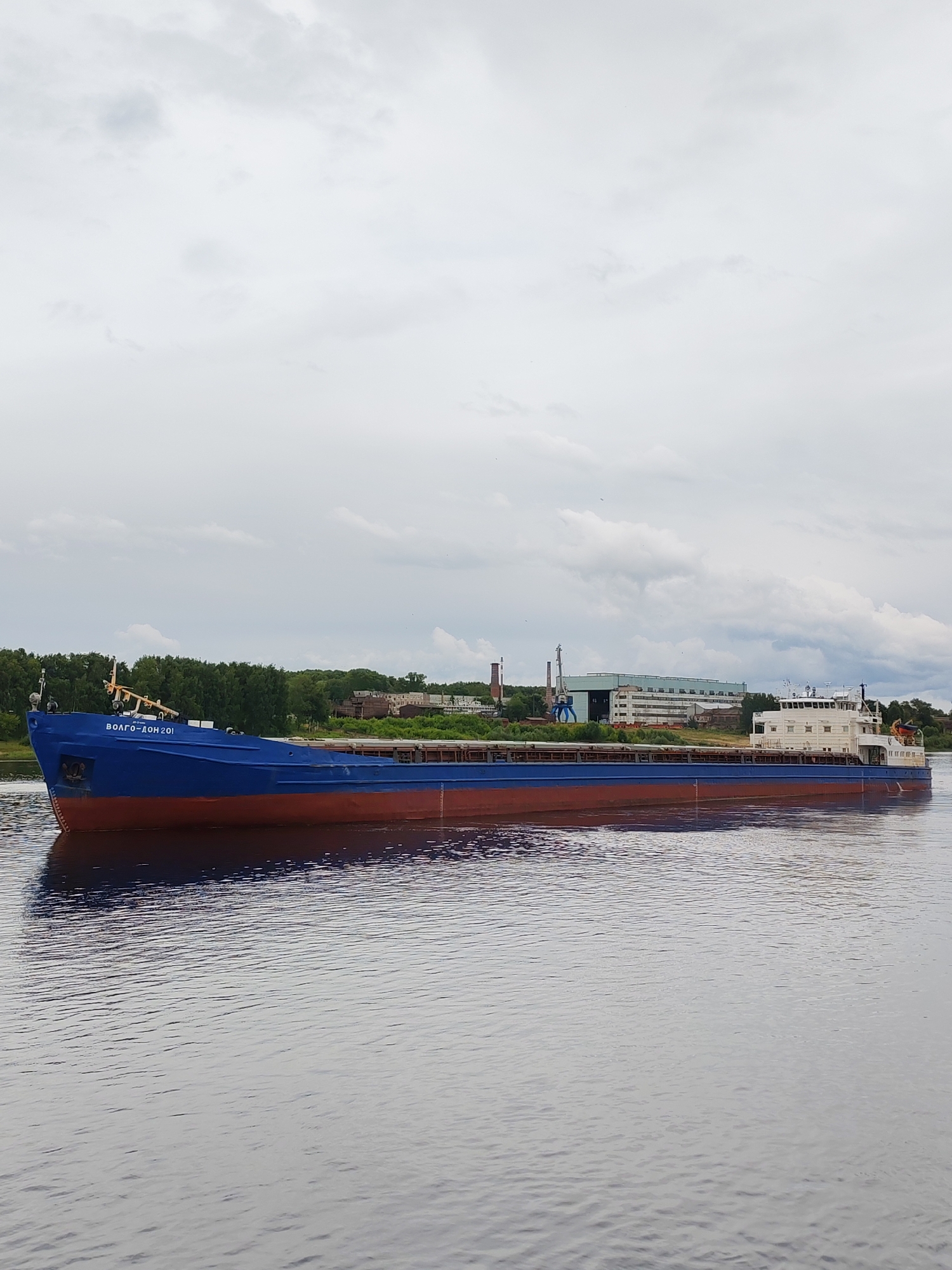 Cargo barges and a riverside stopover on the Volga-Don