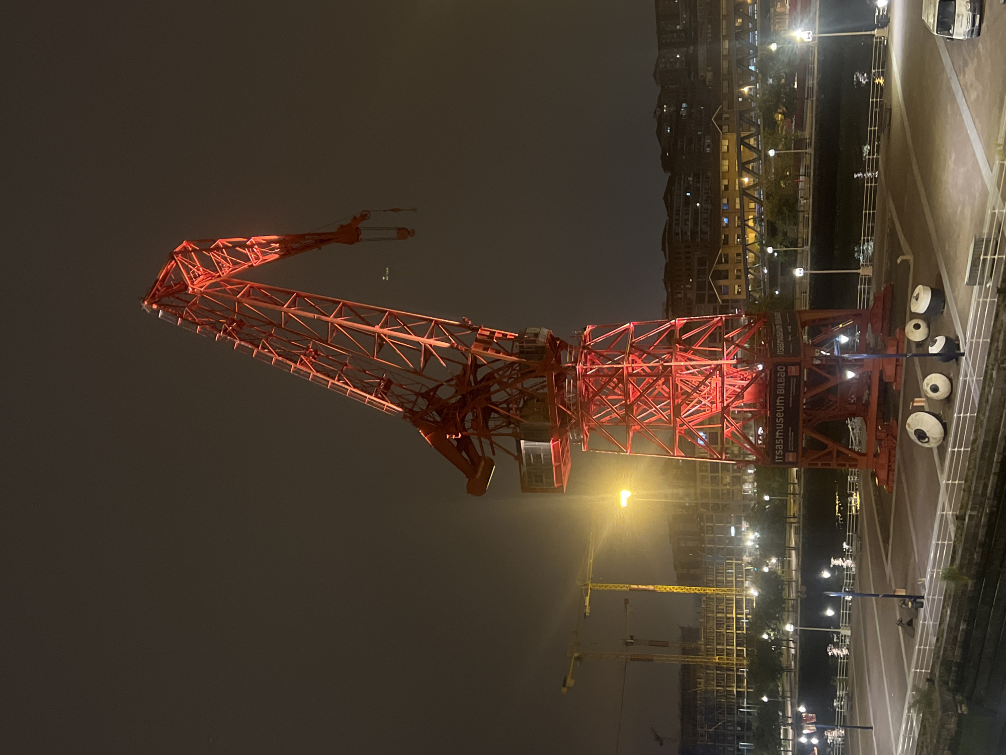 Night scenes around San Mamés stadium in Bilbao