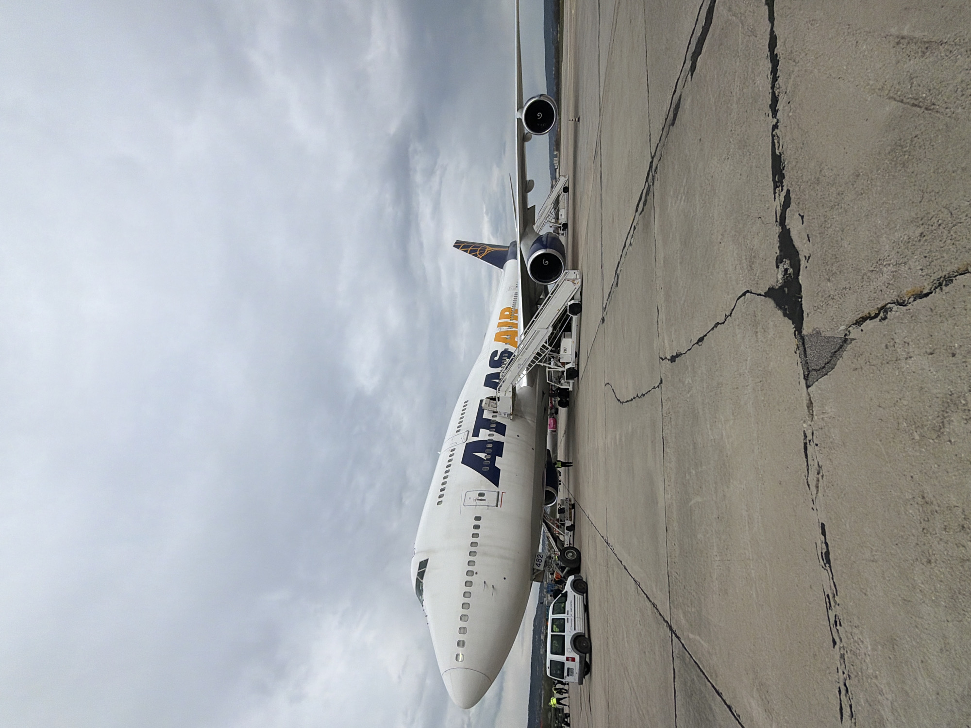 Atlas Air cargo plane observed on tarmac in Bulgaria
