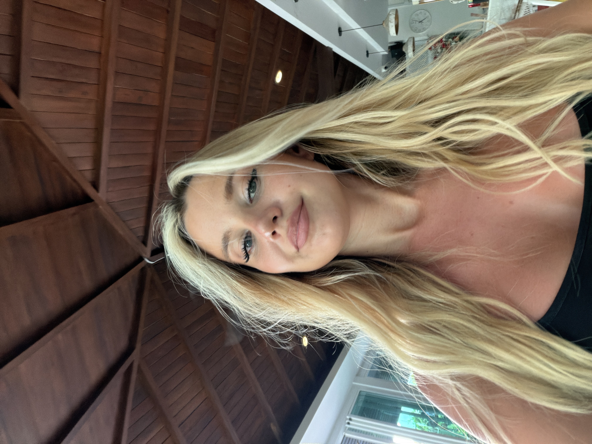 Back-to-back selfies inside a Choeng Thale property