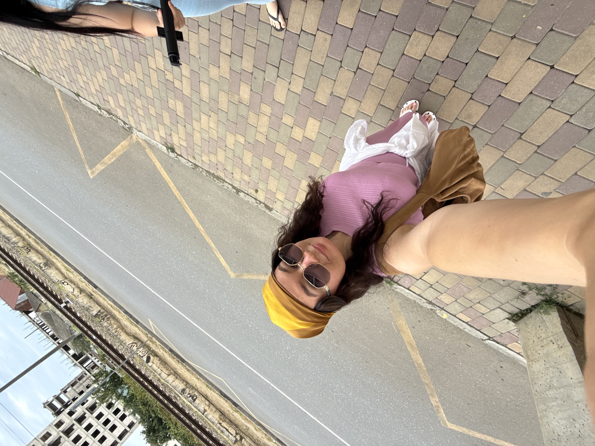 Morning street scenes and selfies around Derbent, Russia