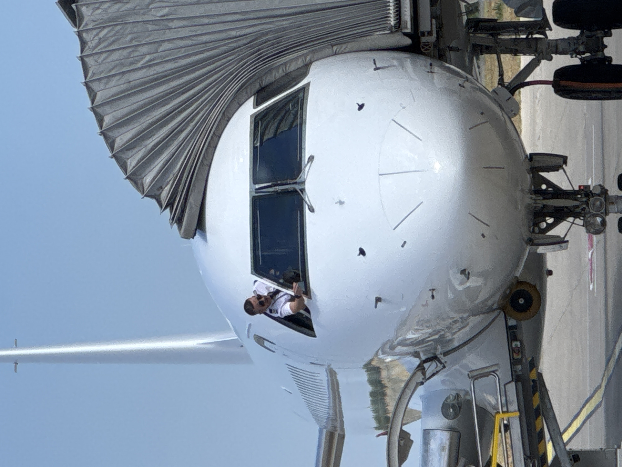 Air Serbia jet at the gate, Belgrade airport
