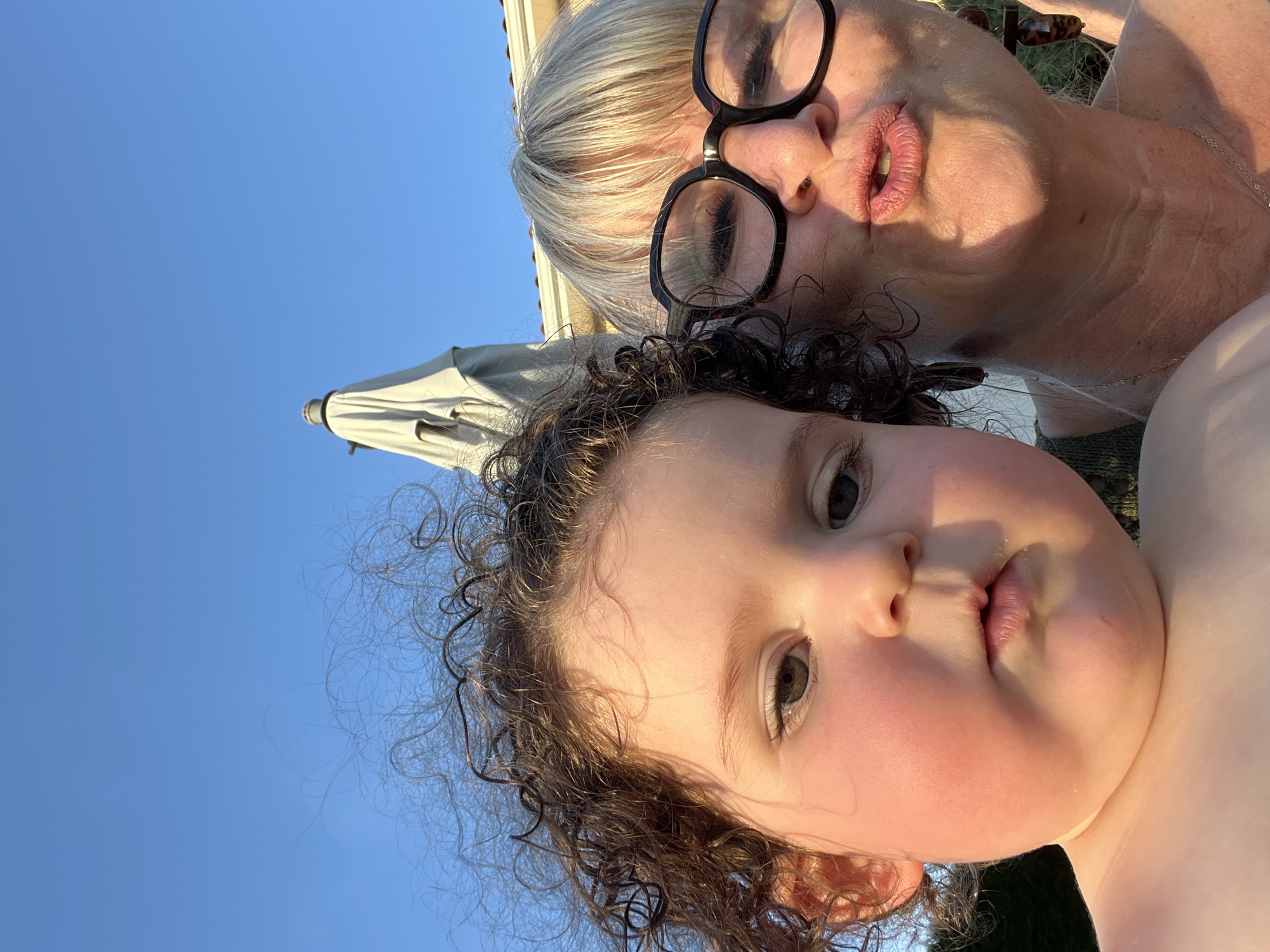 Summer family pool gathering in Saint-Galmier, France