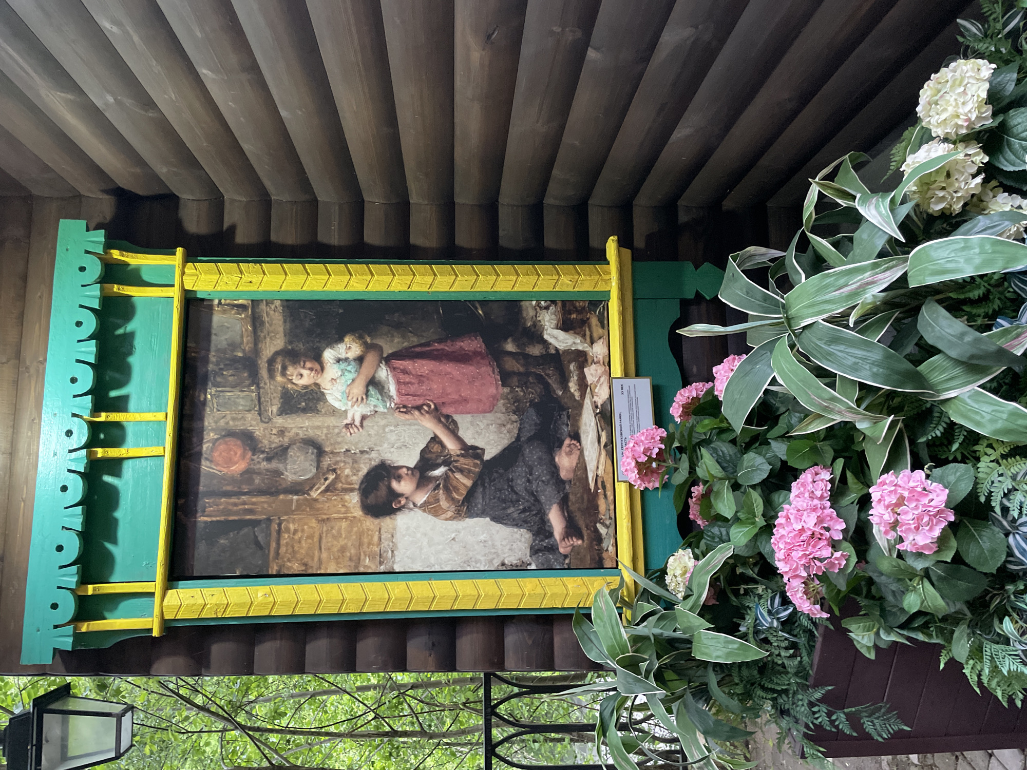 Tourist documents Russian cultural displays in Estosadok resort town