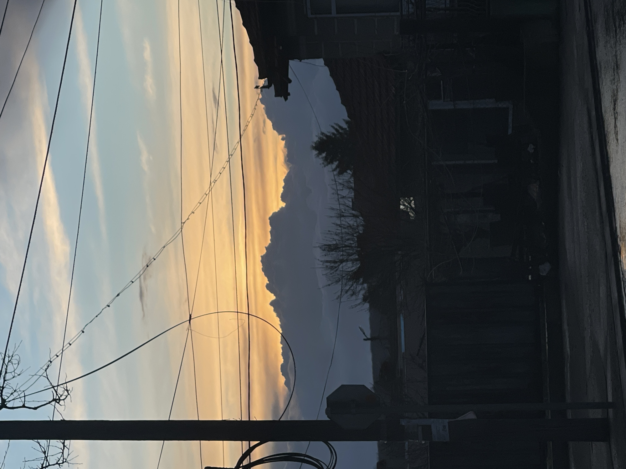 Evening residential view captured in Isperih, Bulgaria