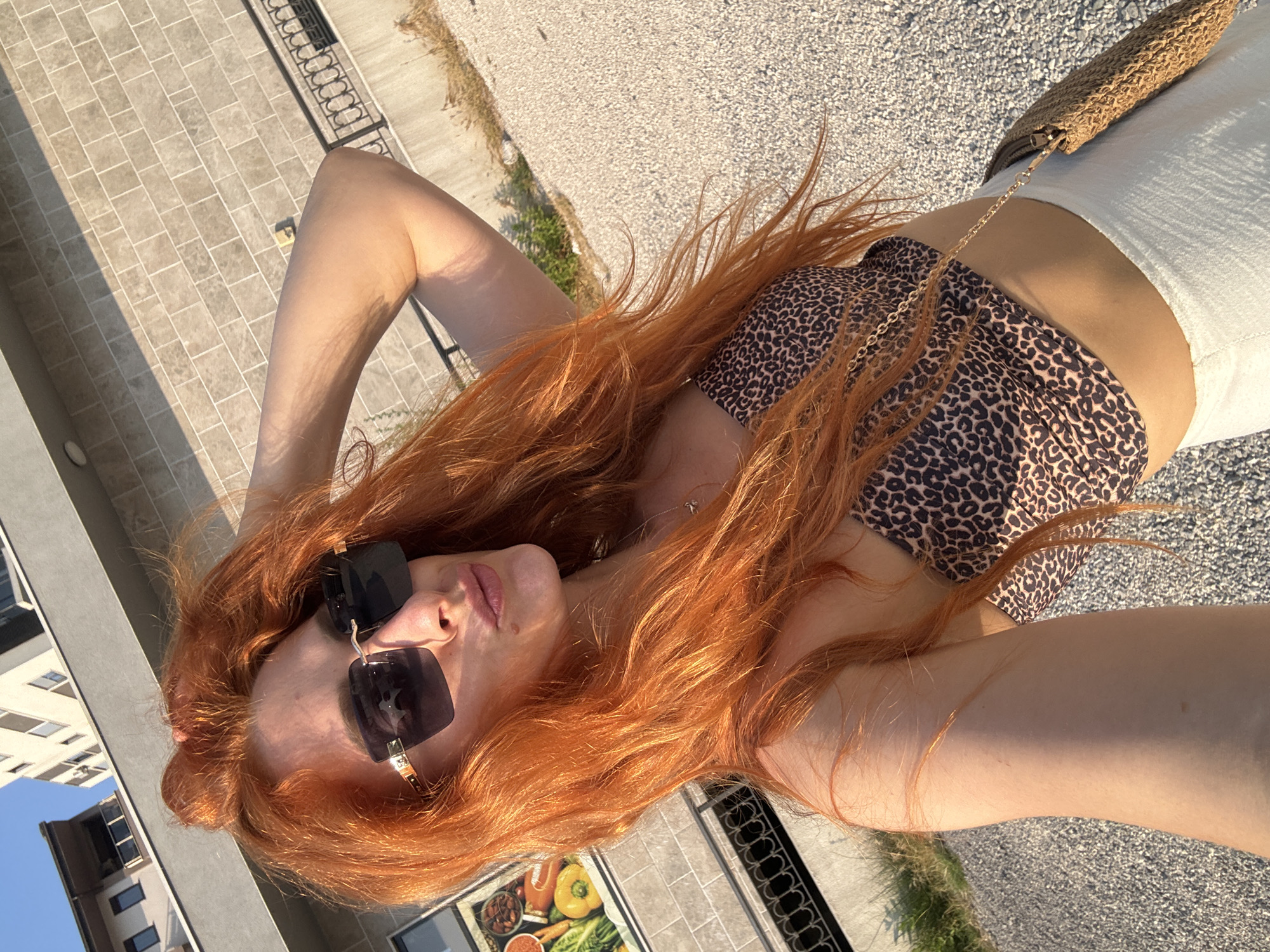 Sunny afternoon posing on the Budva waterfront