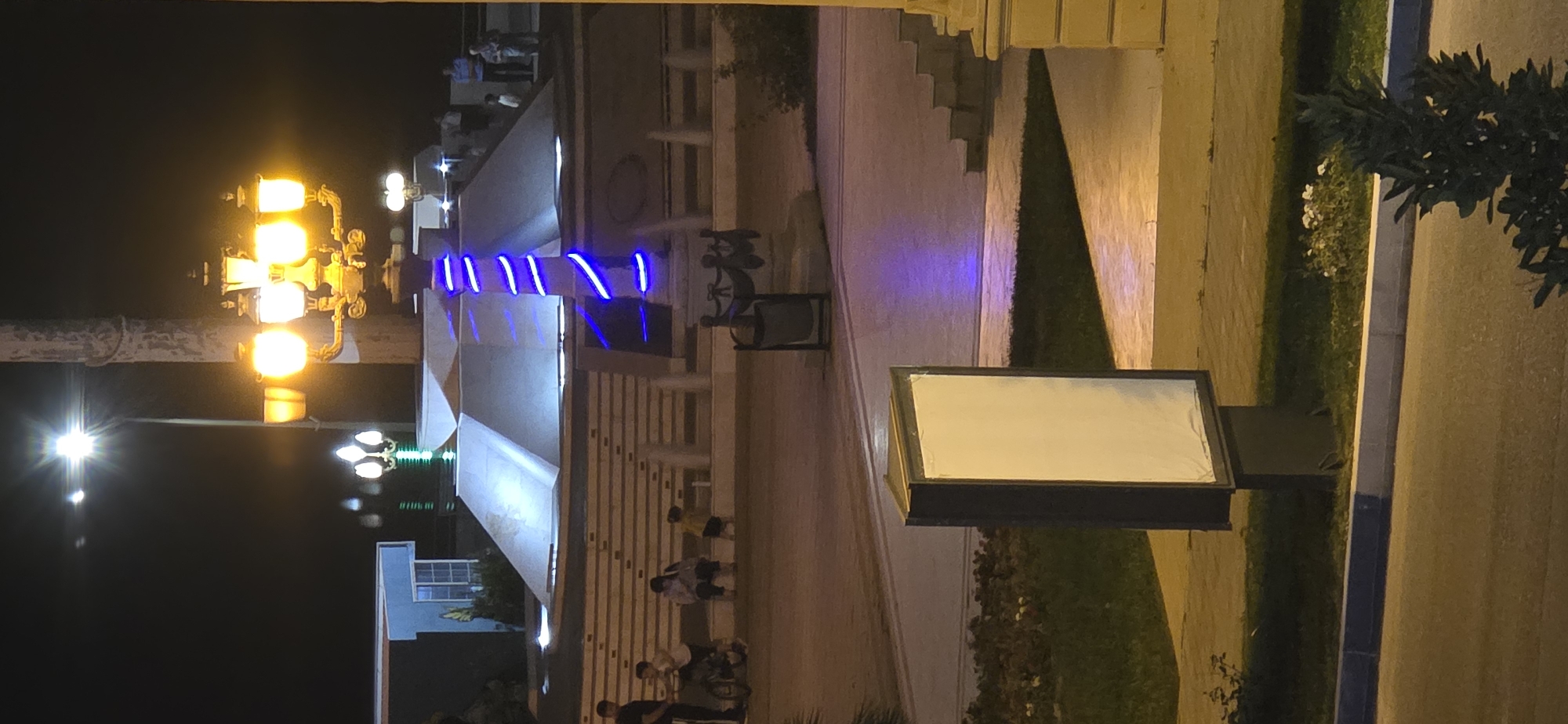 Summer evening on the Sumgayit promenade, fountains and all