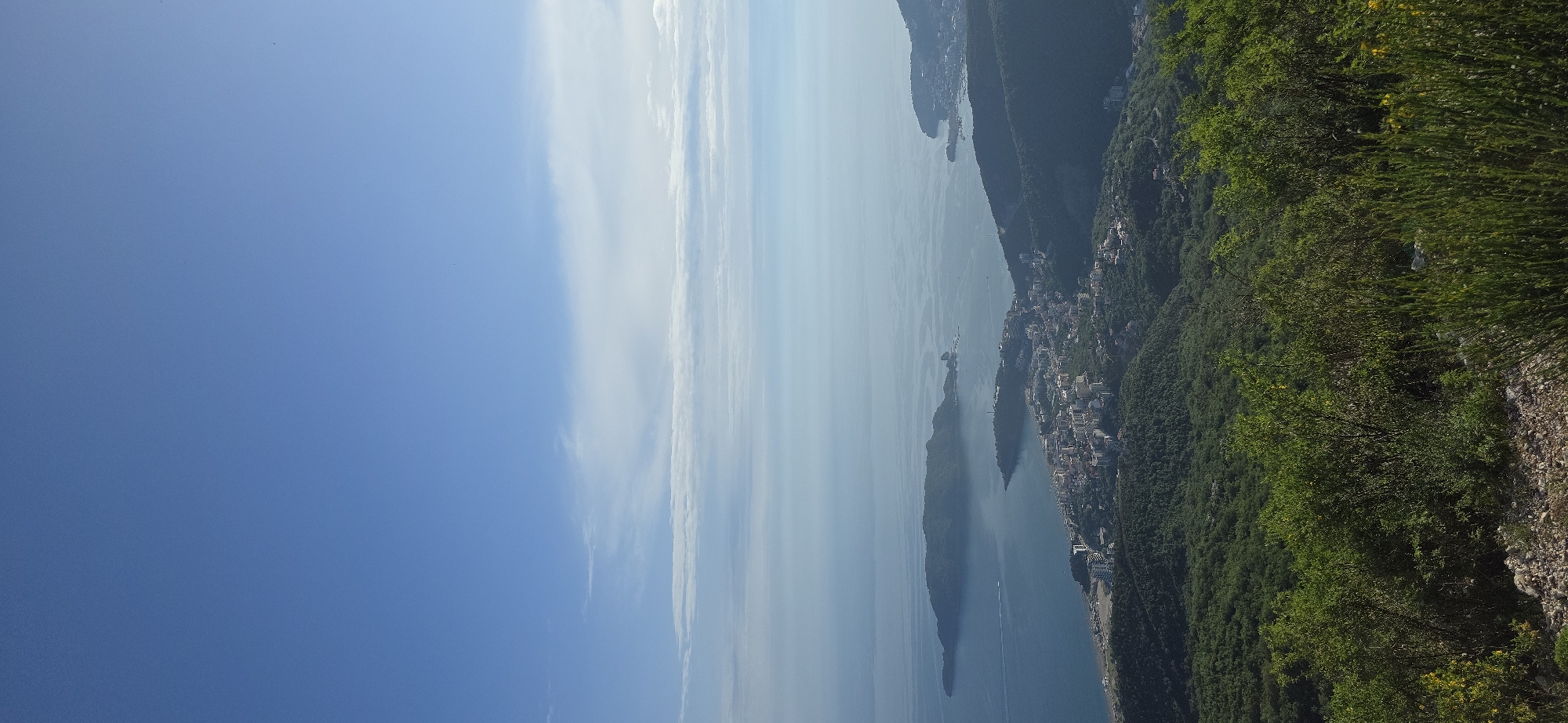 Panoramic coastal view captured from Brajici, Montenegro hillside