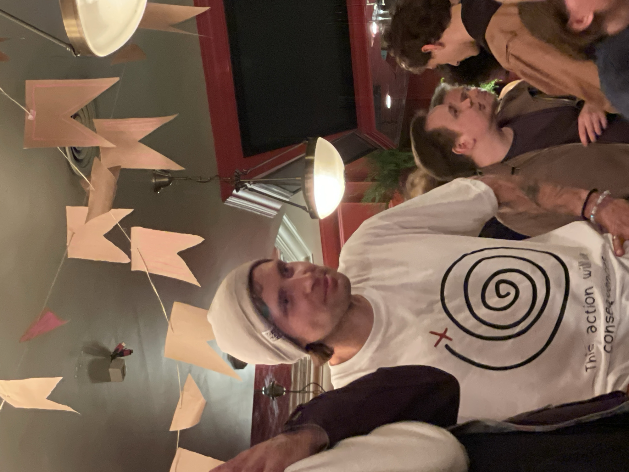 Evening dining scene captured at Moscow restaurant establishment