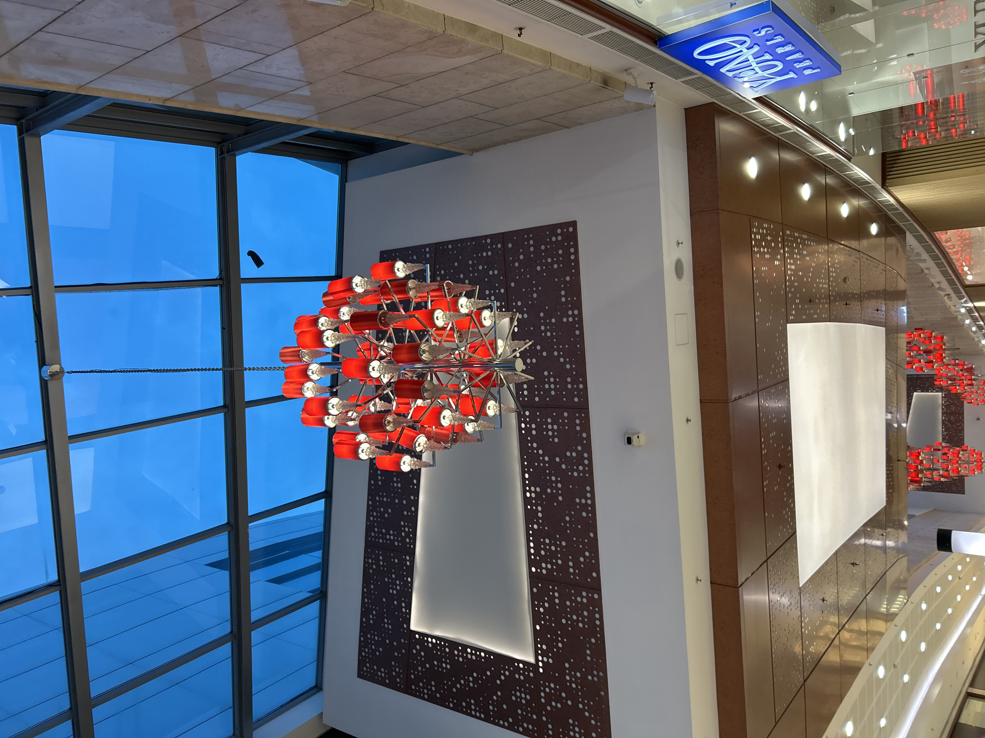 Modern interior scenes with chandelier and energy drink observed