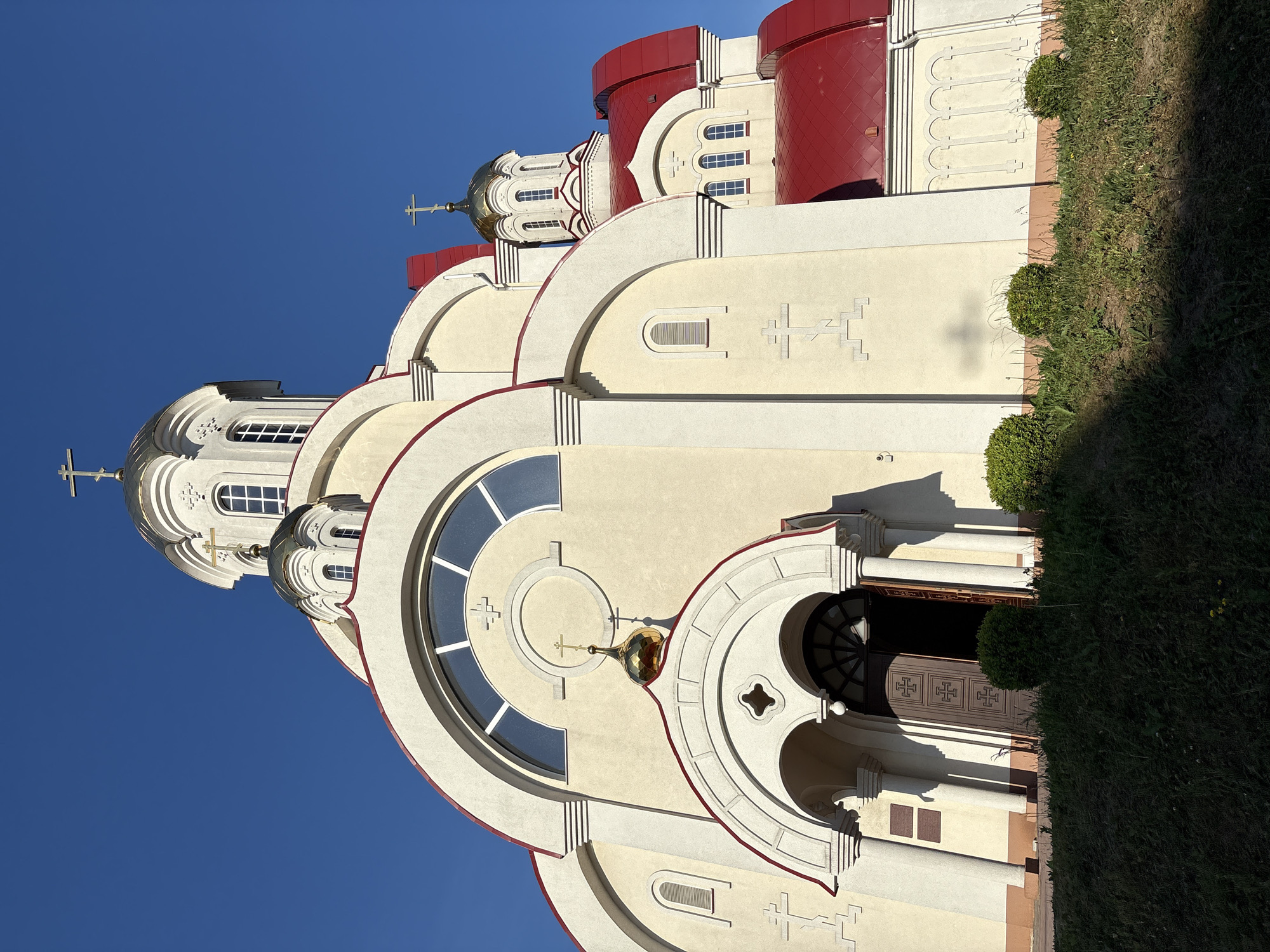 Orthodox church complex documented in Kaliningrad under clear skies