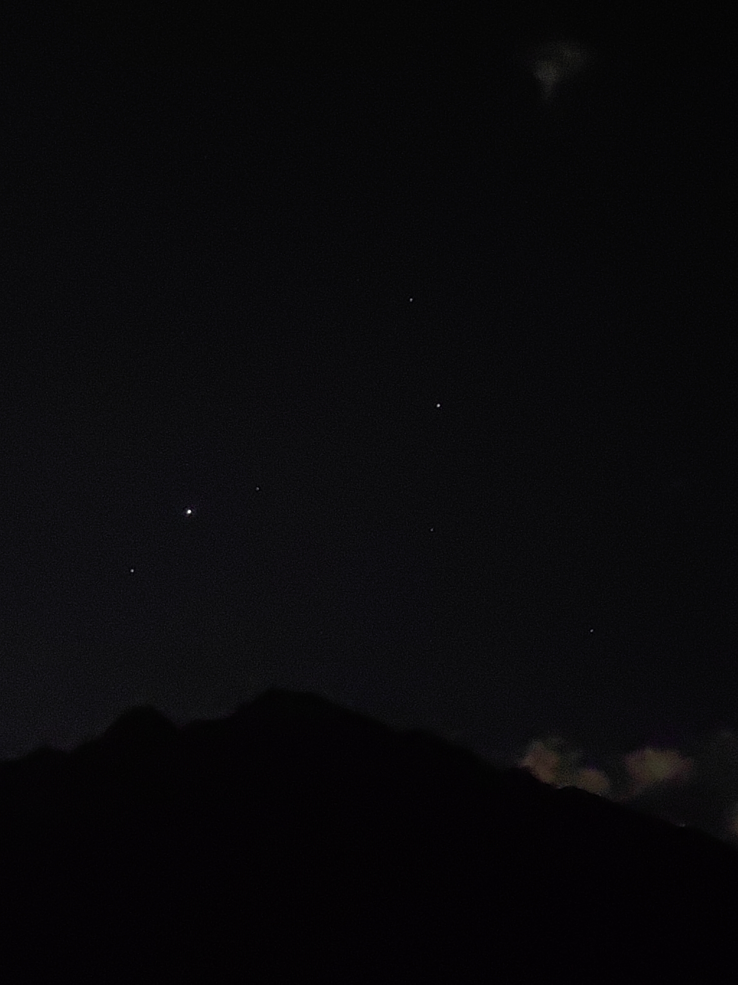 Twilight to moonlit night over the Himalayas in Keylong