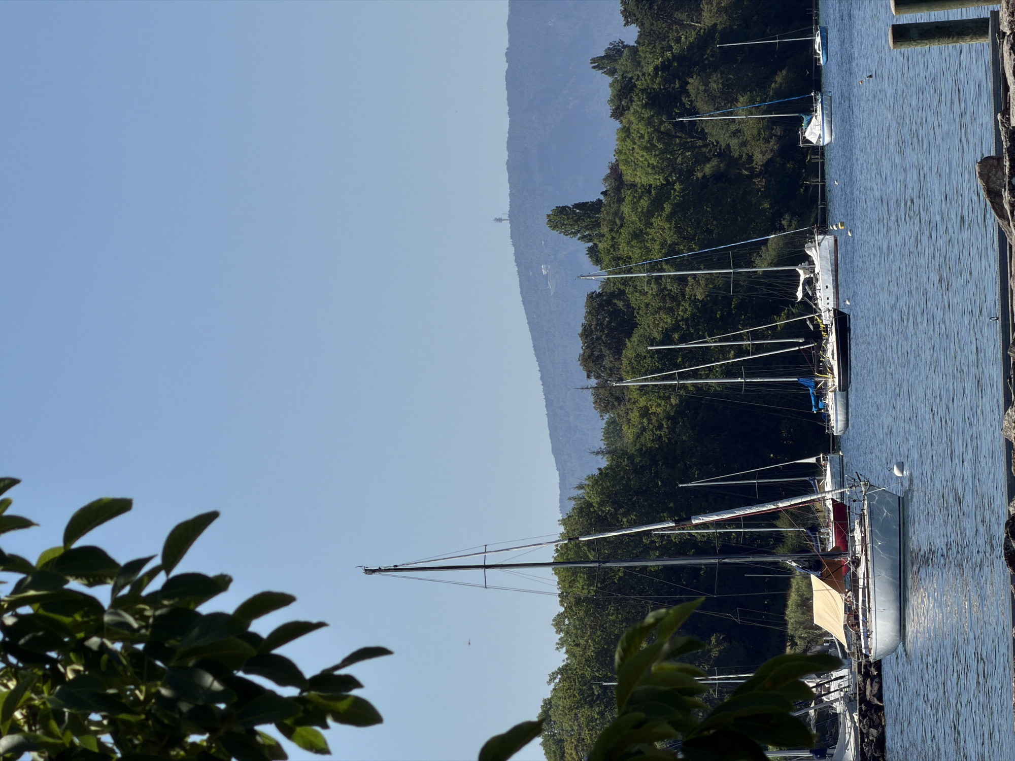 Lakeside village life in Hermance on a bright summer morning