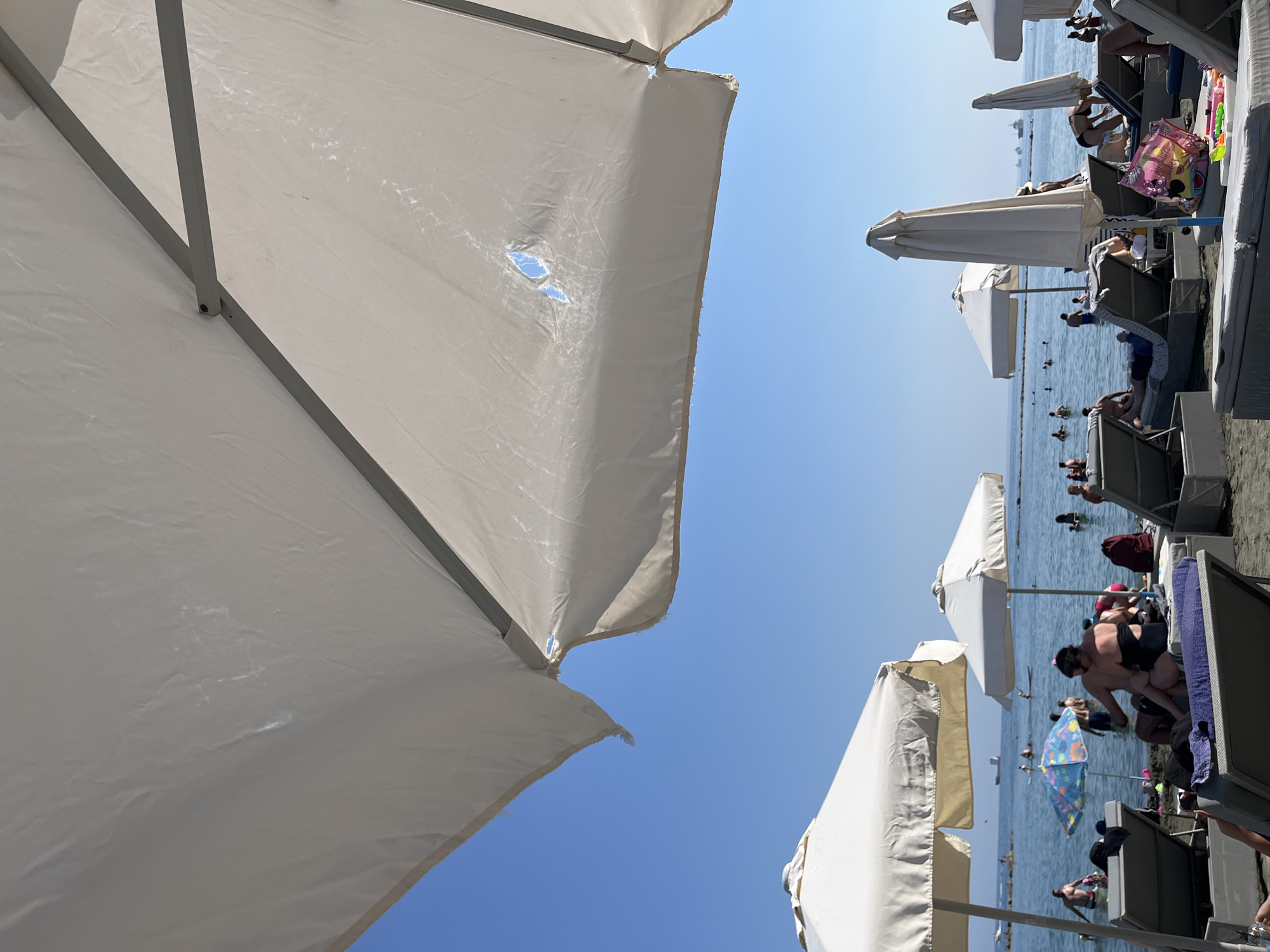 Busy beach day on the Limassol strip, Cyprus