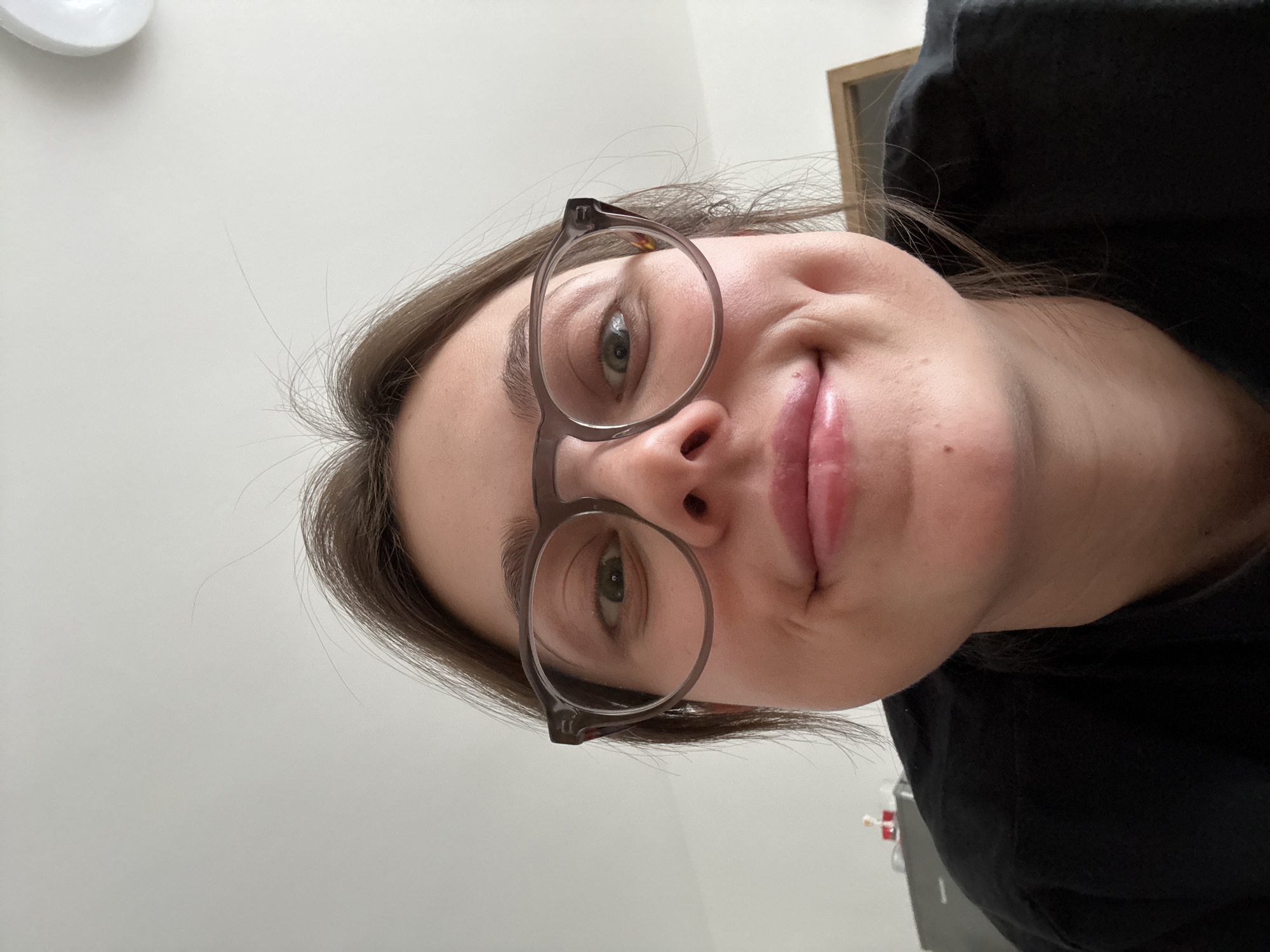 Woman takes angled selfie in Balatonlelle, Hungary