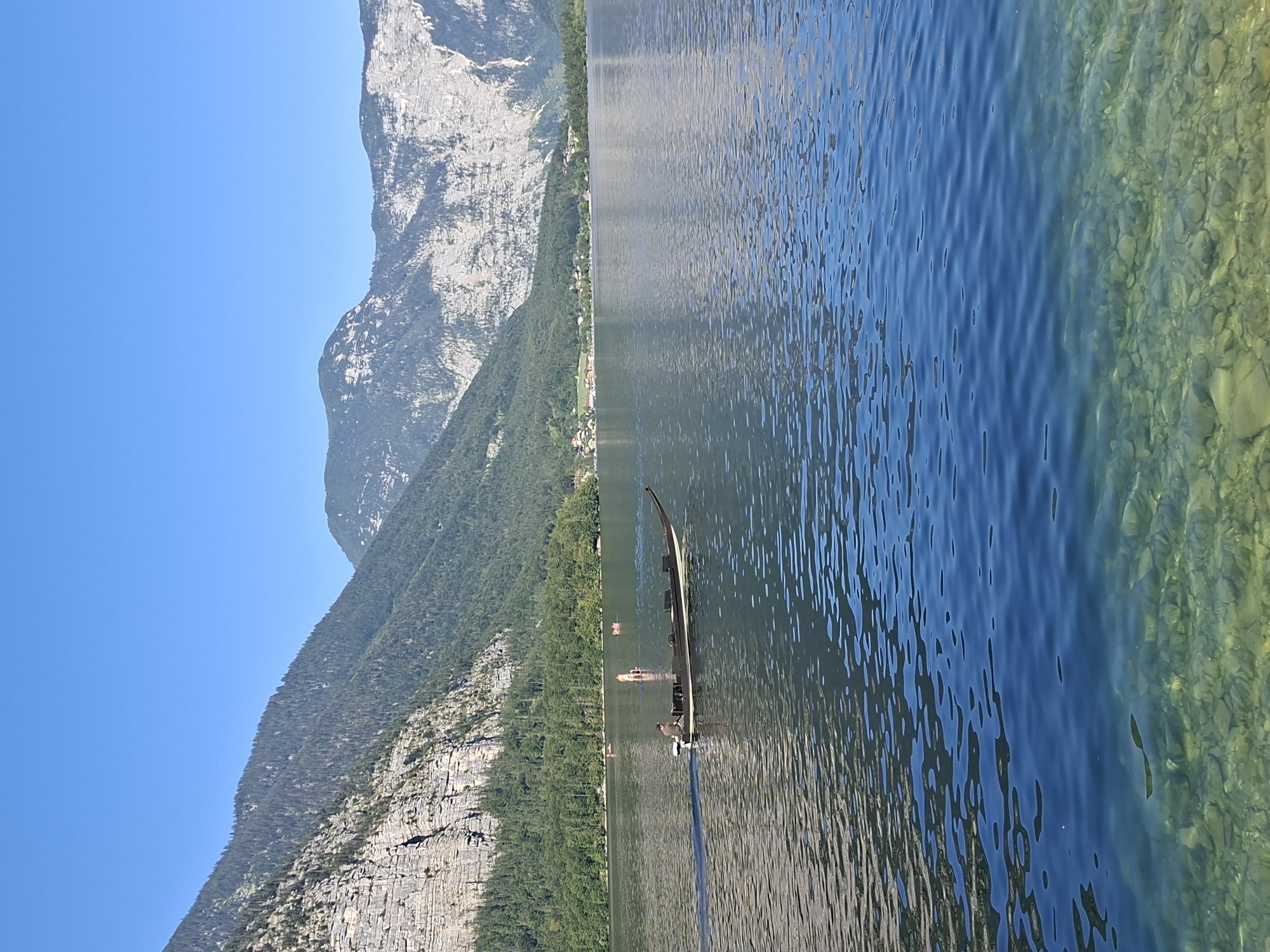 Sunny afternoon on Hallstatt's famous alpine lake