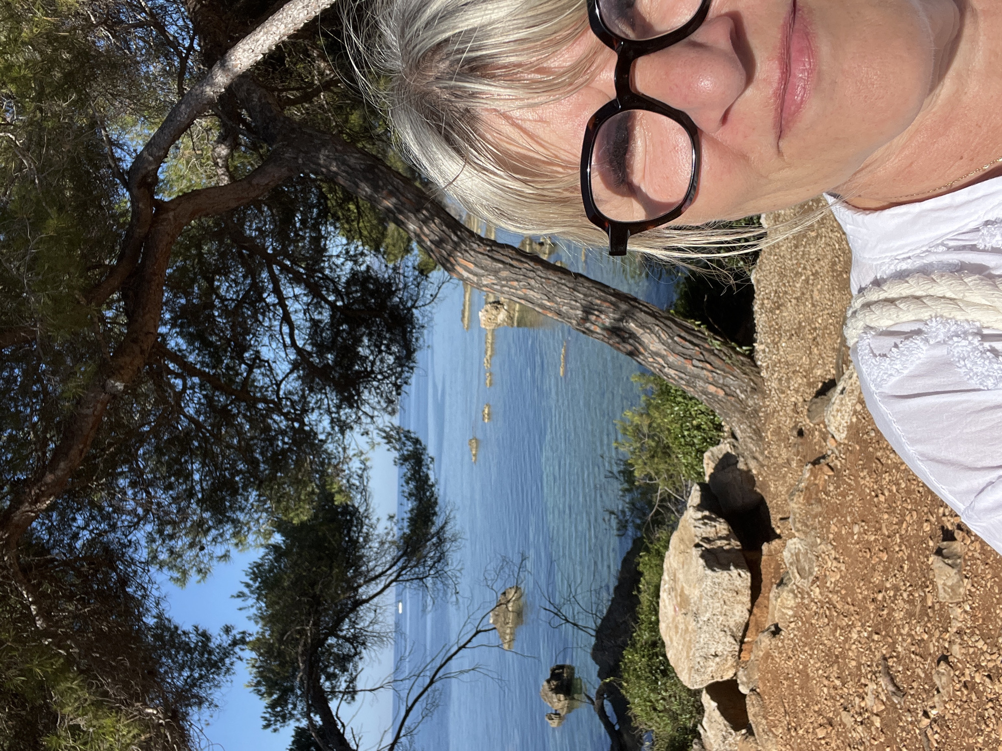 Rocky Mediterranean coastline near Cannes, morning visit