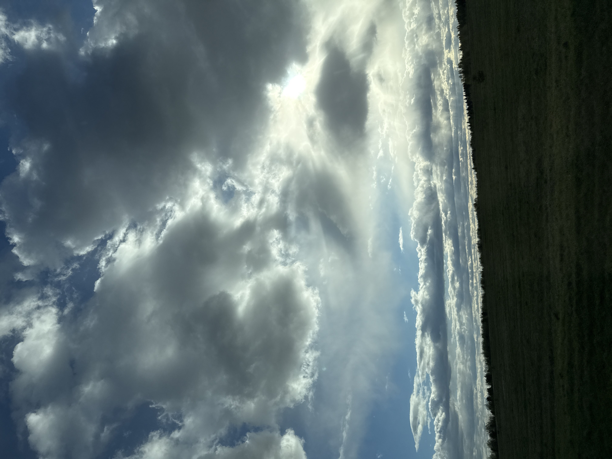 Dramatic clouds and sunlight observed over Russian countryside