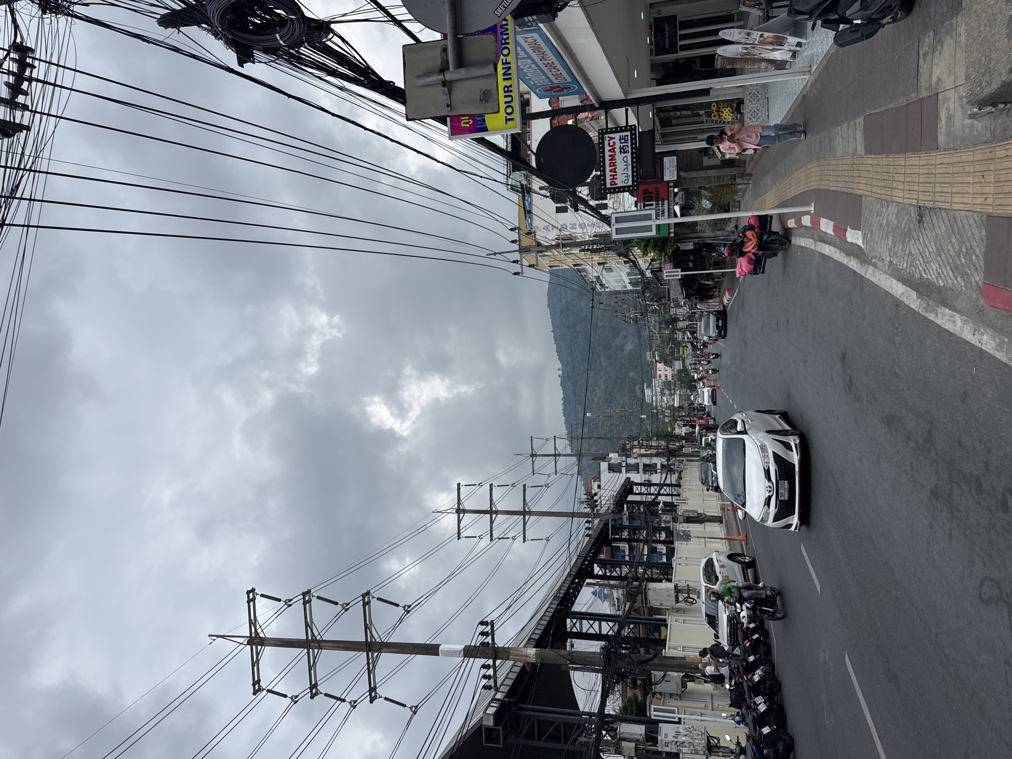 Early morning scenes documented across Patong shopping and street areas