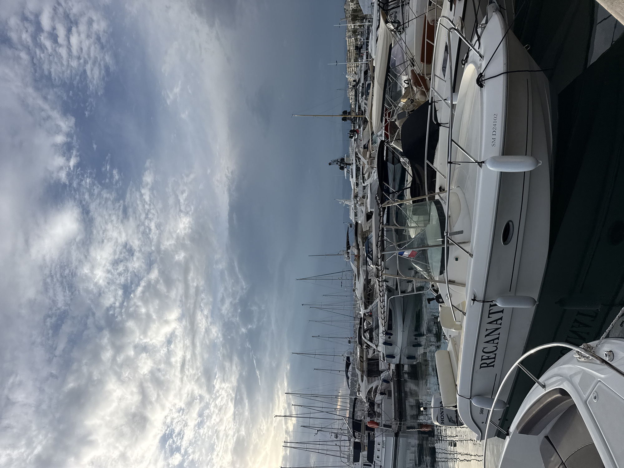 Cannes Marina Shows Typical Spring Evening Activity