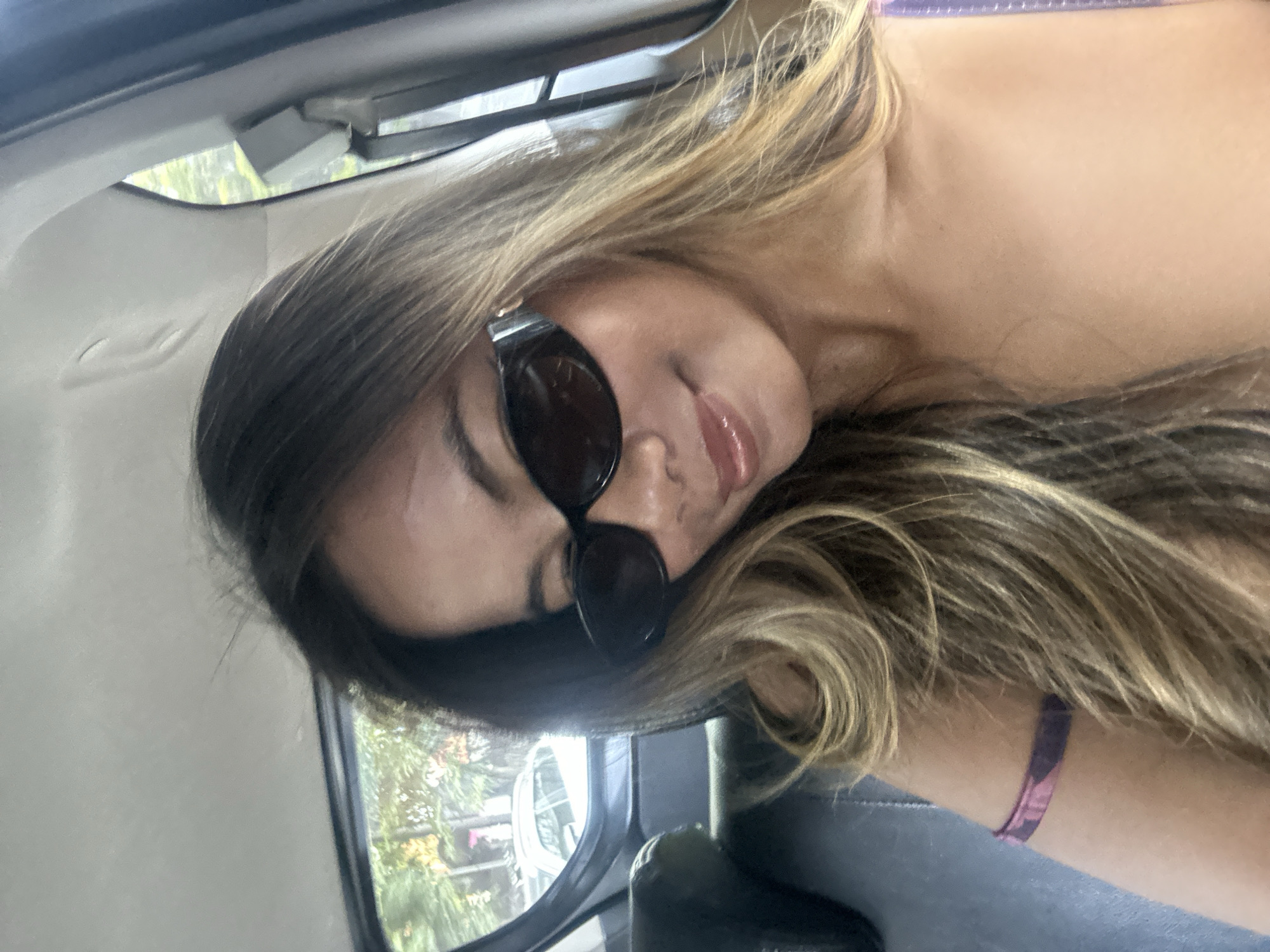 Relaxed moments inside a vehicle in Denpasar, Bali