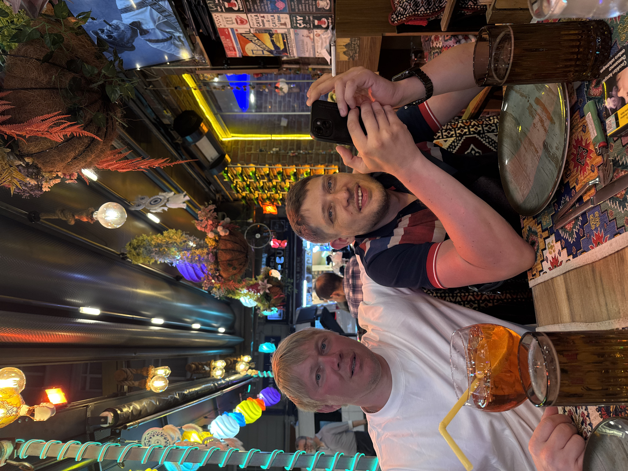Dinner out at a colorful Istanbul restaurant
