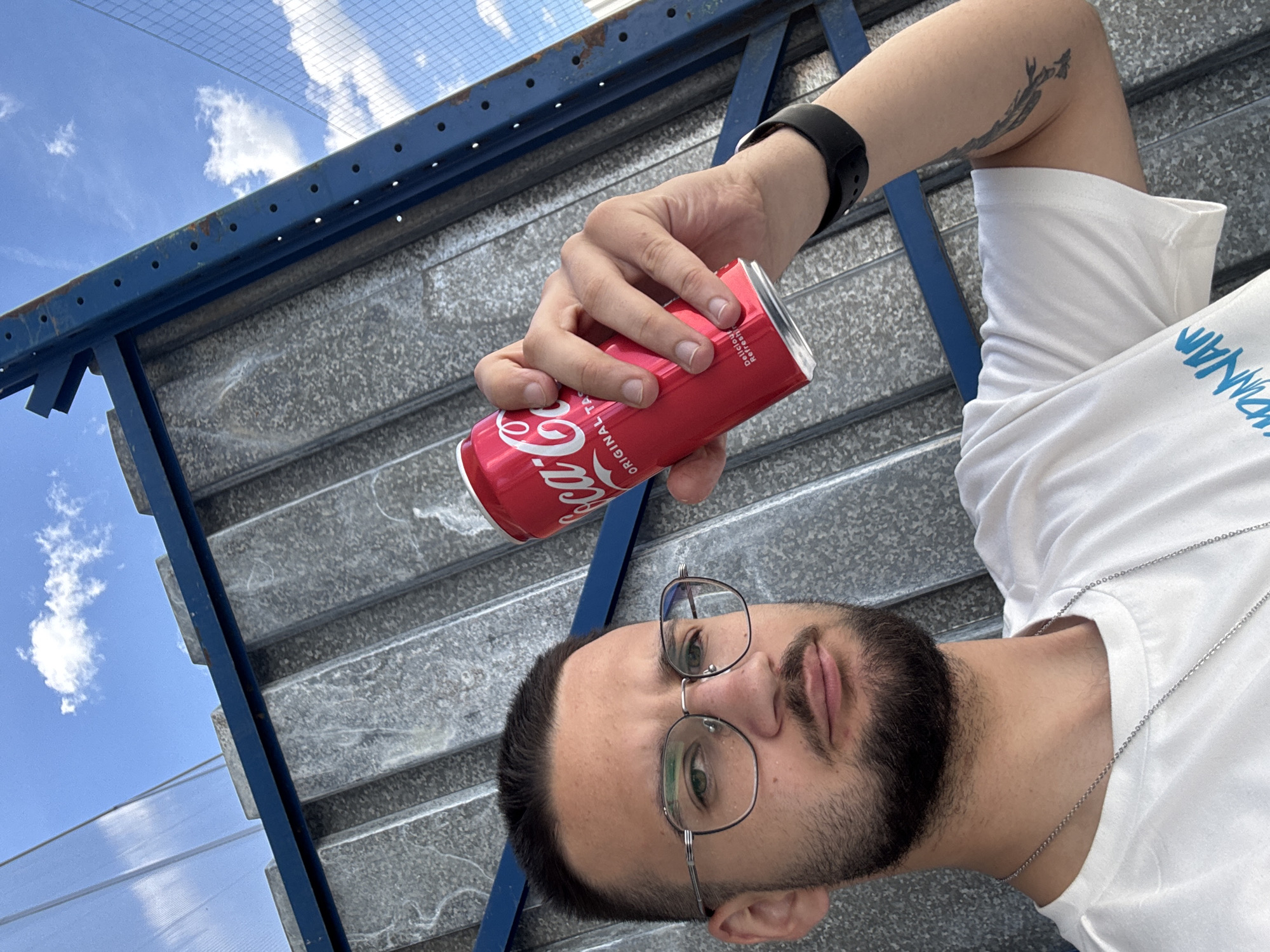 Man with Coca-Cola can spotted in Lovech, Bulgaria