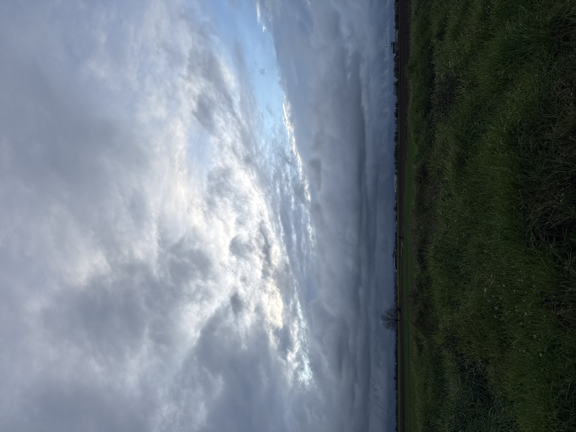 Dramatic clouds over rural field in Trud, Bulgaria