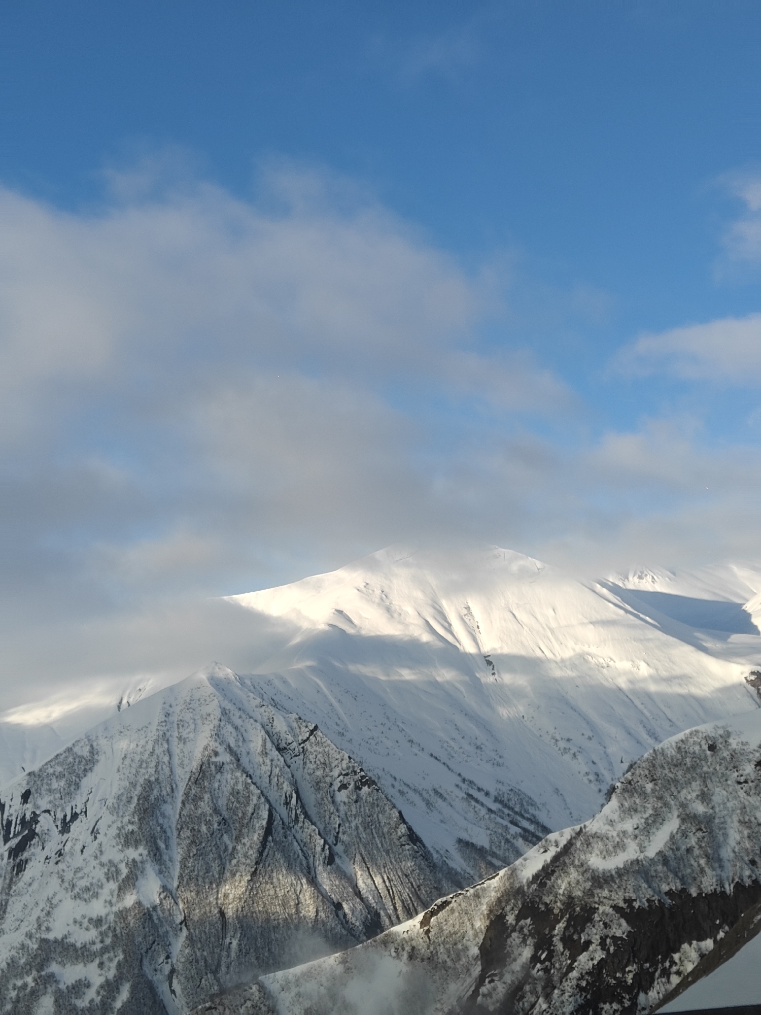 Winter mountain scenery documented in Gudauri, Georgia