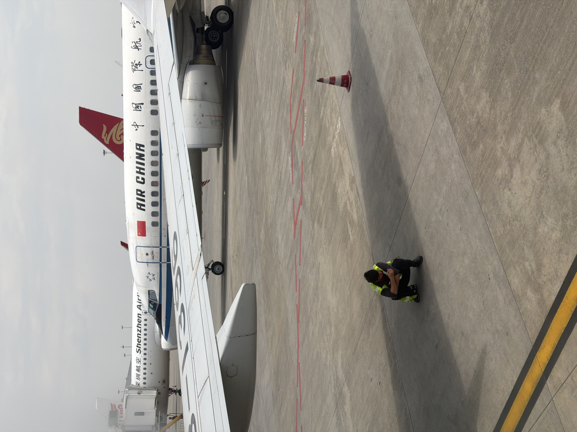 Jianyang City scenes: airport operations and local food stall