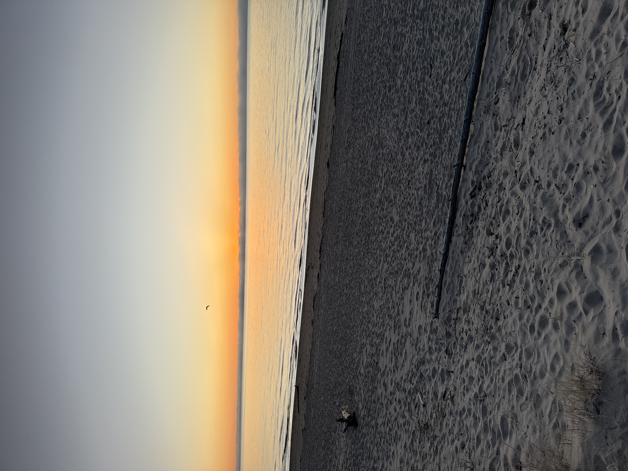 Sunset scenes captured at Carnikava beach, Latvia