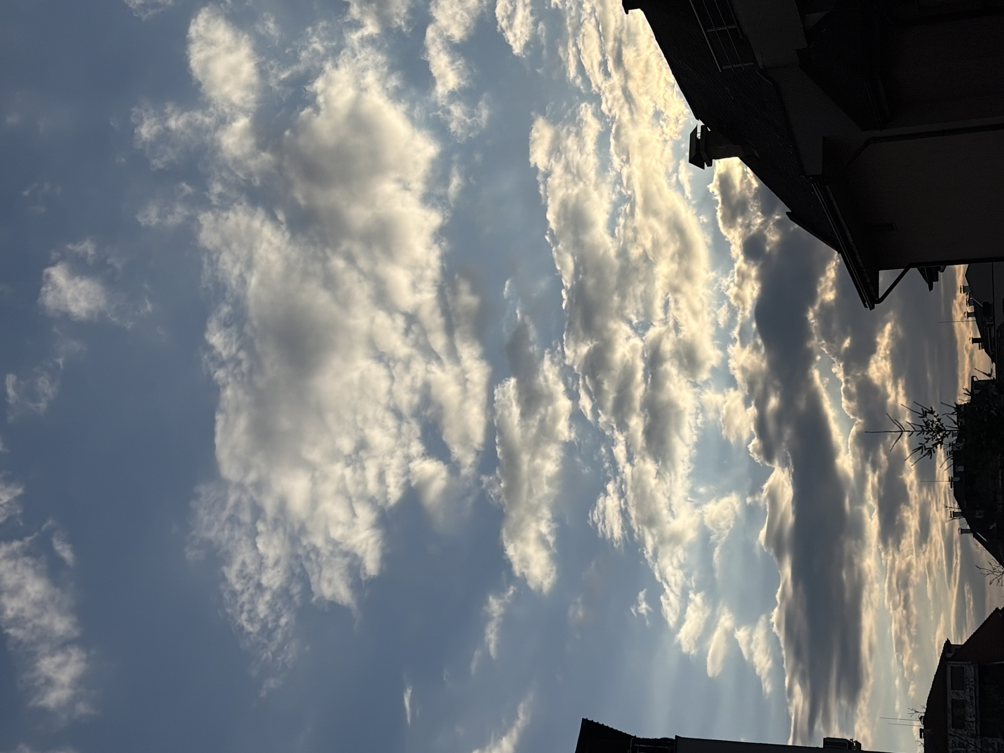 Morning sky with scattered clouds observed over Sofia