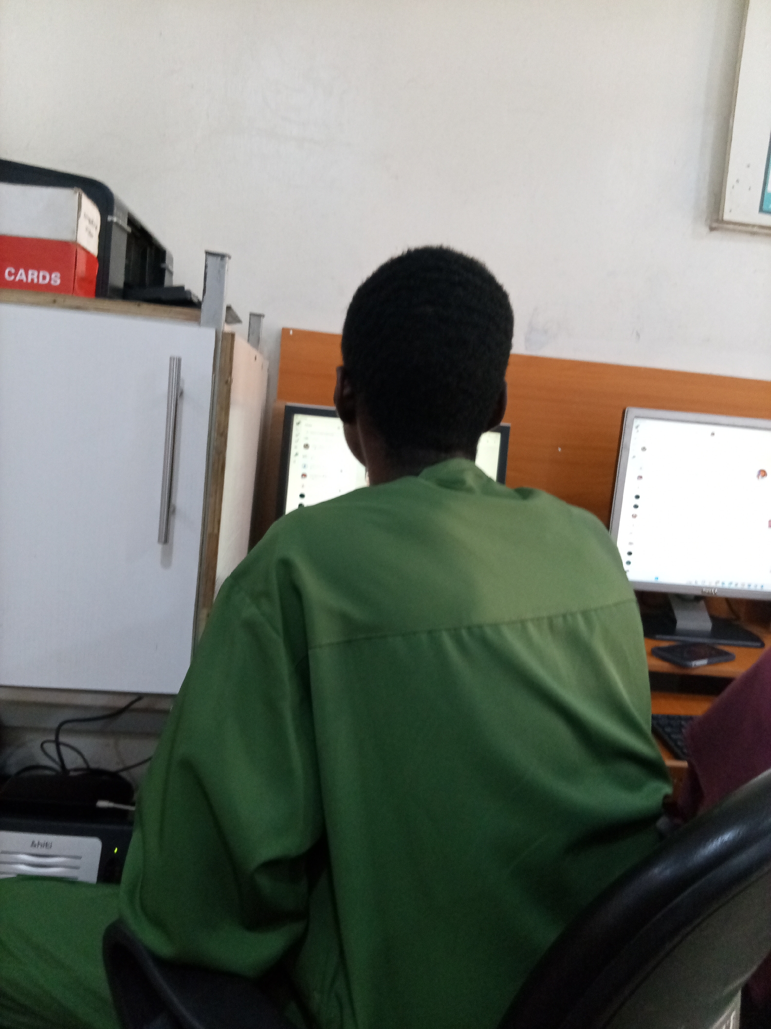 Ordinary workday moments documented at Lagos business location