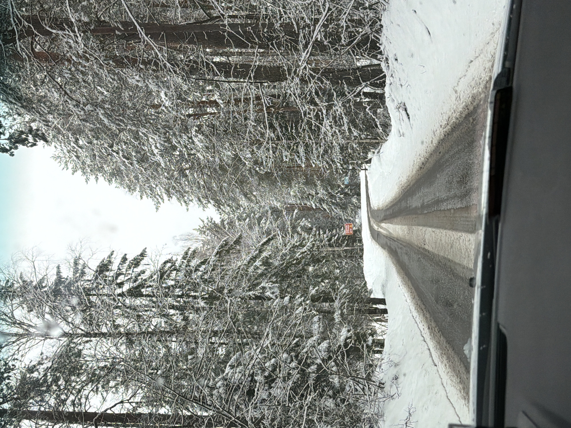 Spring snow blankets Chaykovsky forest roads in Russia
