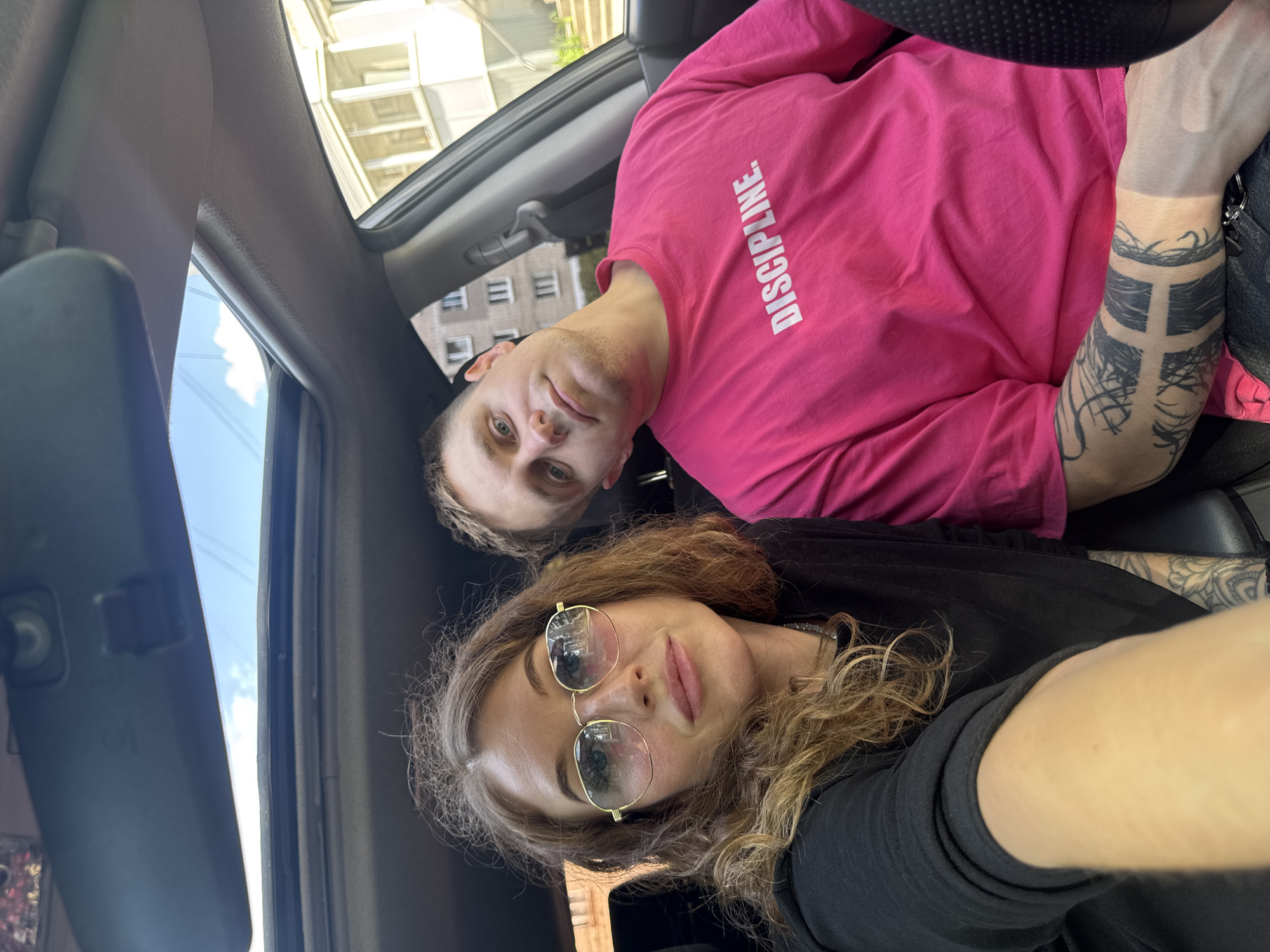 Family car trip documented through Chaikovsky, Russia