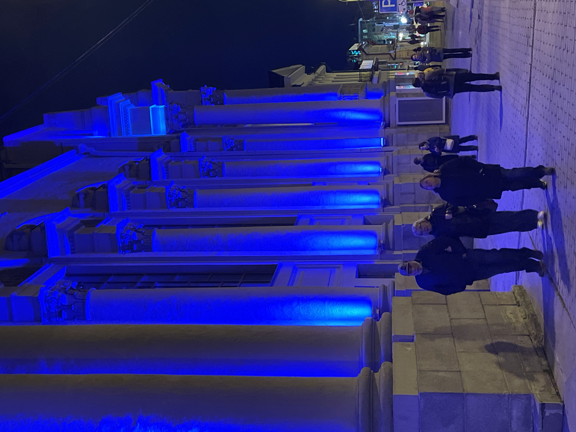 Evening scenes captured at university and indoor venue in Yekaterinburg