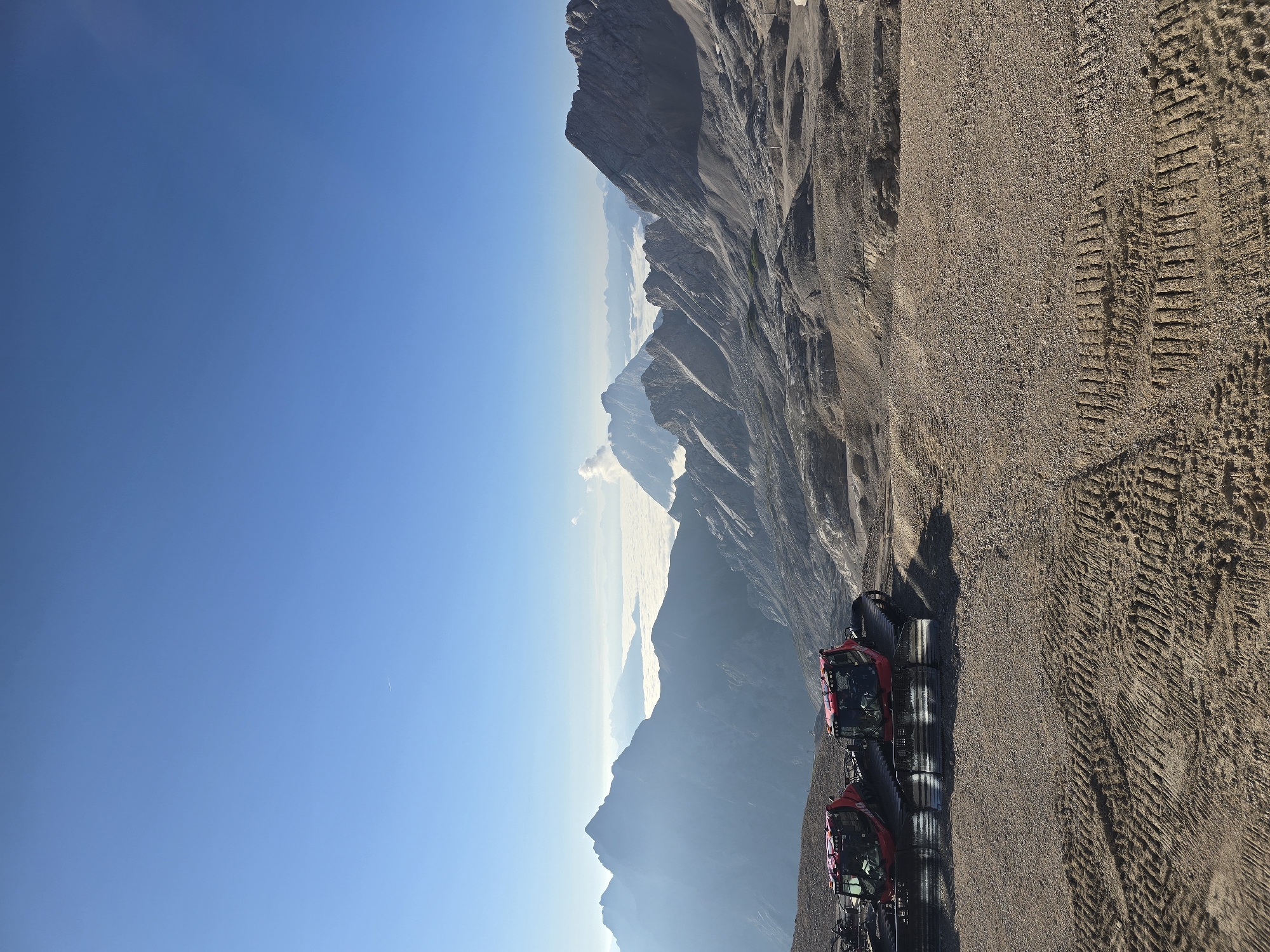 Morning on the Zugspitze, coffee in hand, clouds below