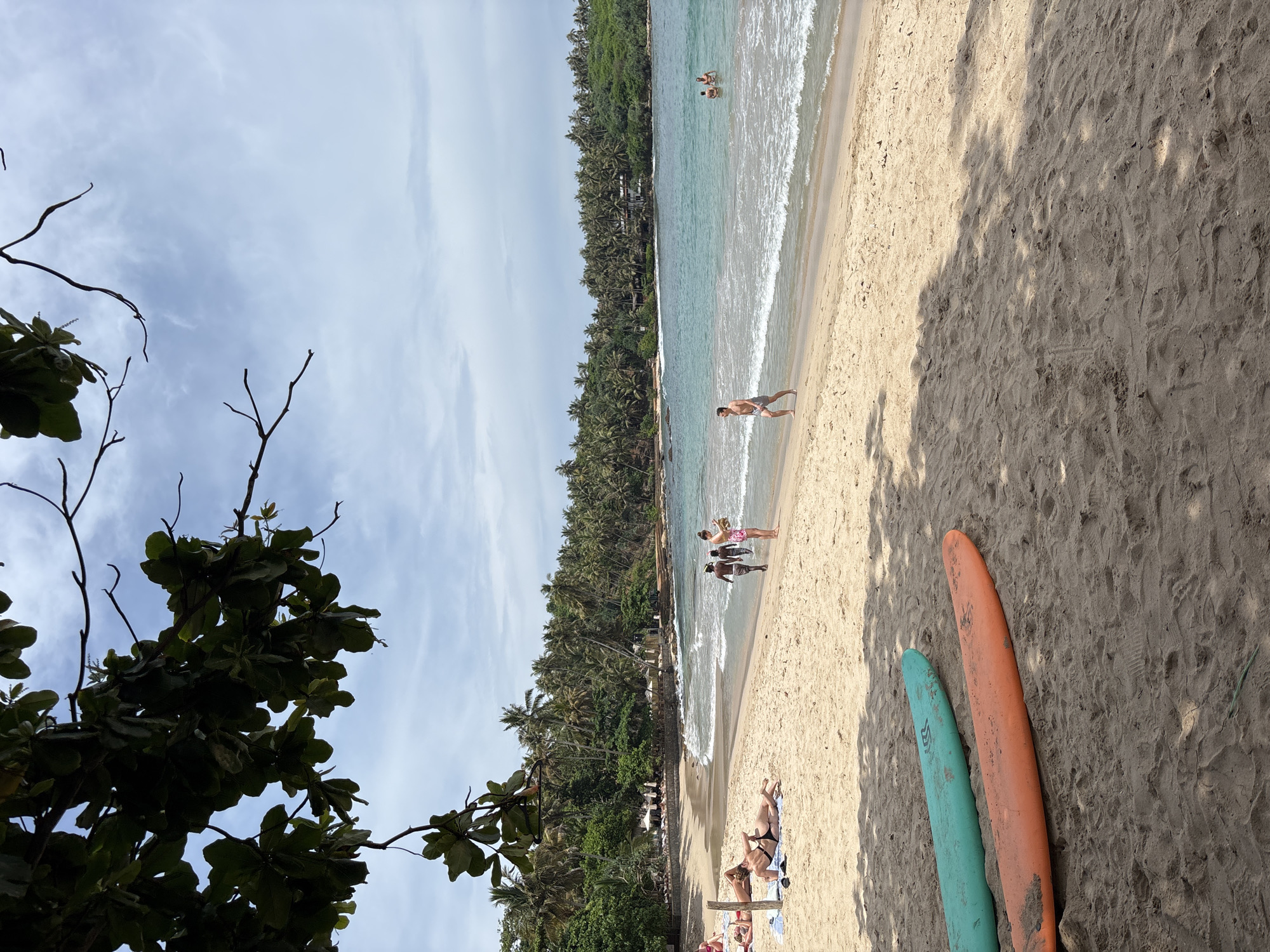 Morning beach activity observed in Dikwella, Sri Lanka